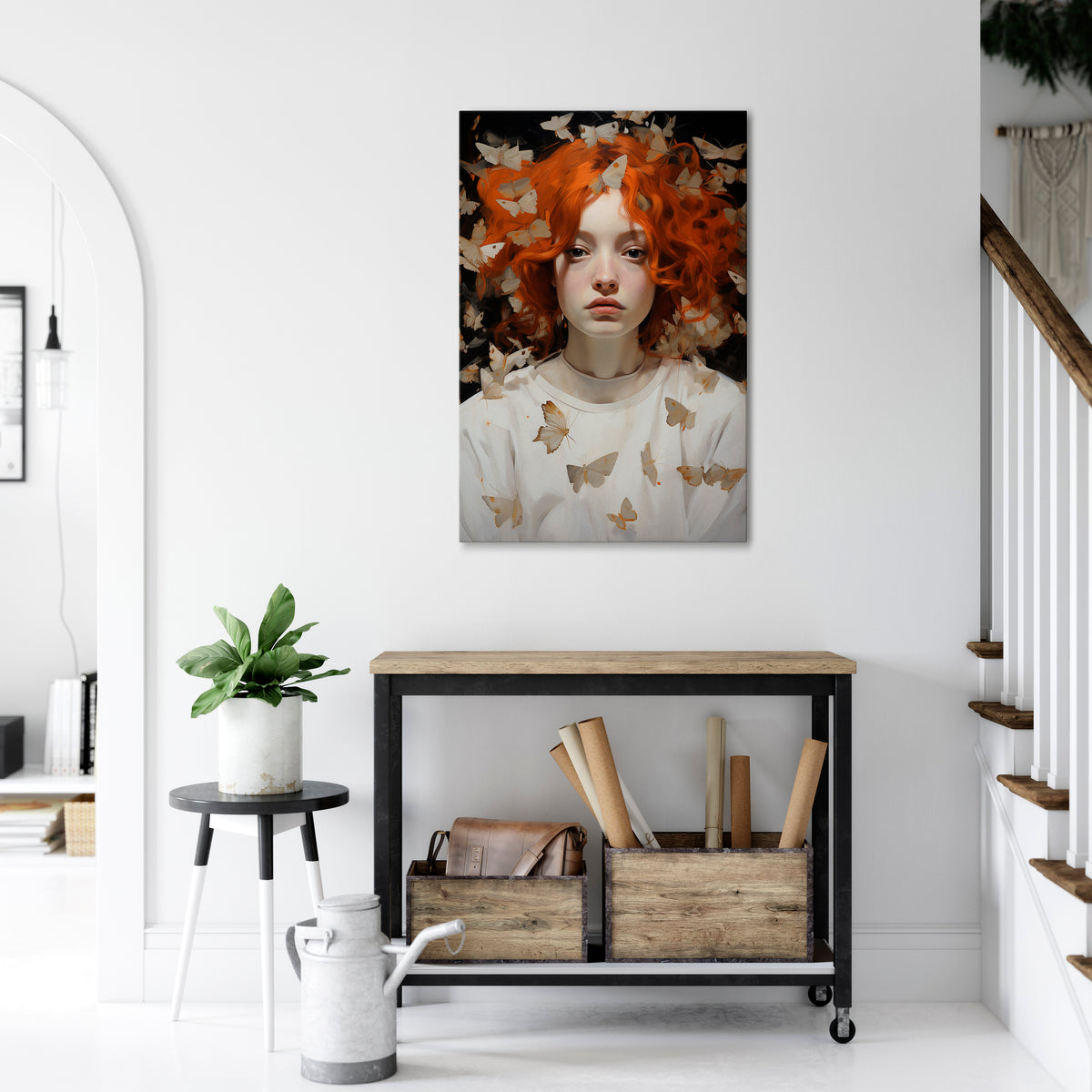 BUTTERFLY DREAMS Quadro em tela vertical