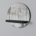 FADE IN THE TREES Prateleira Redonda Decorativa em Acabamento Preto