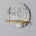 FADE IN THE TREES Prateleira Redonda Decorativa em Efeito Carvalho