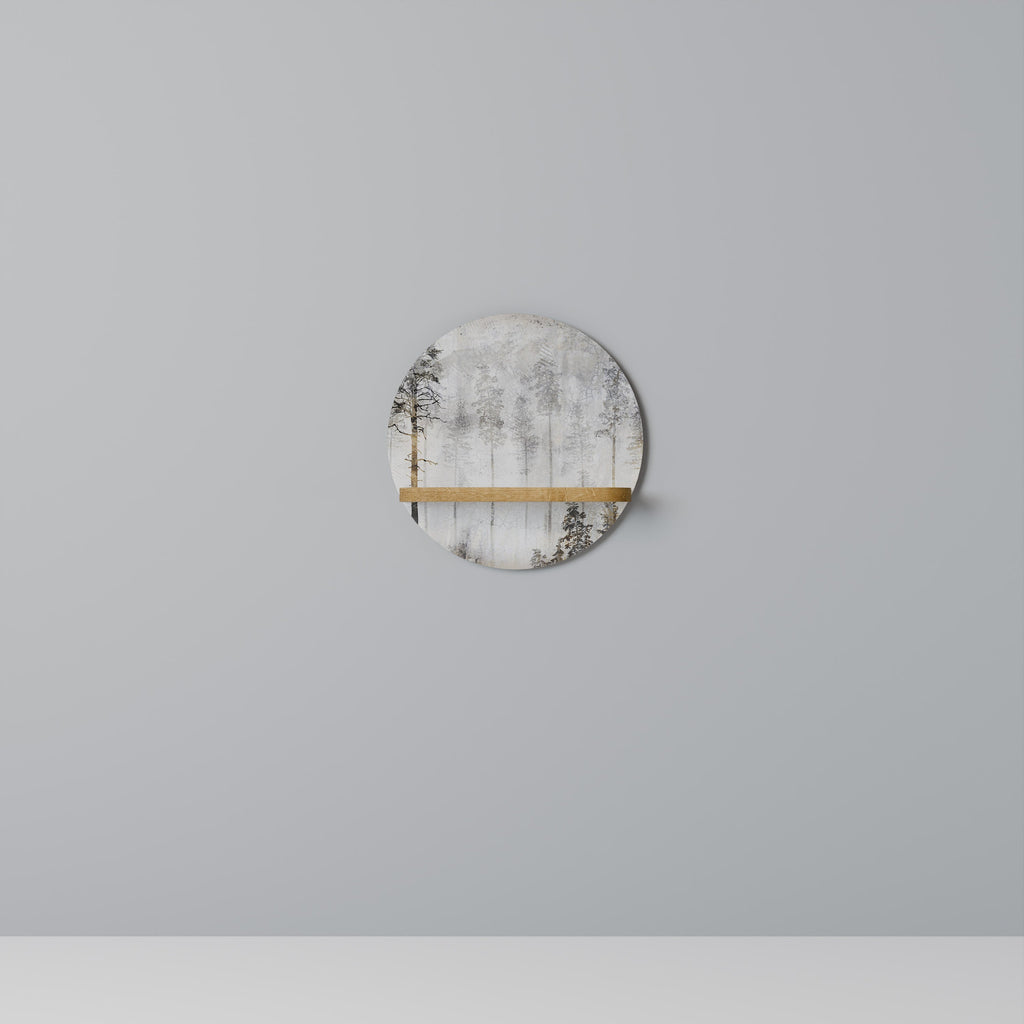 FADE IN THE TREES Prateleira Redonda Decorativa em Efeito Carvalho