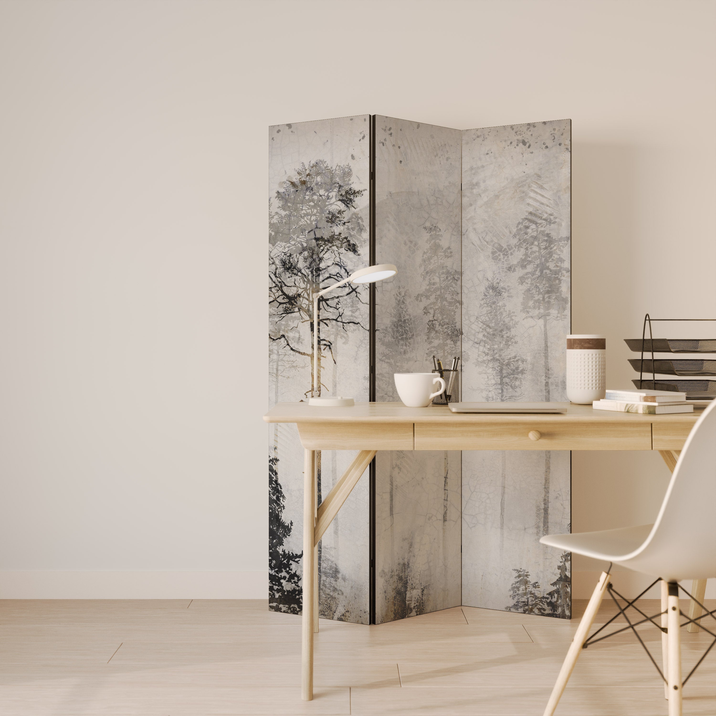 FADE IN THE TREES Biombo Decorativo de 3 Painéis