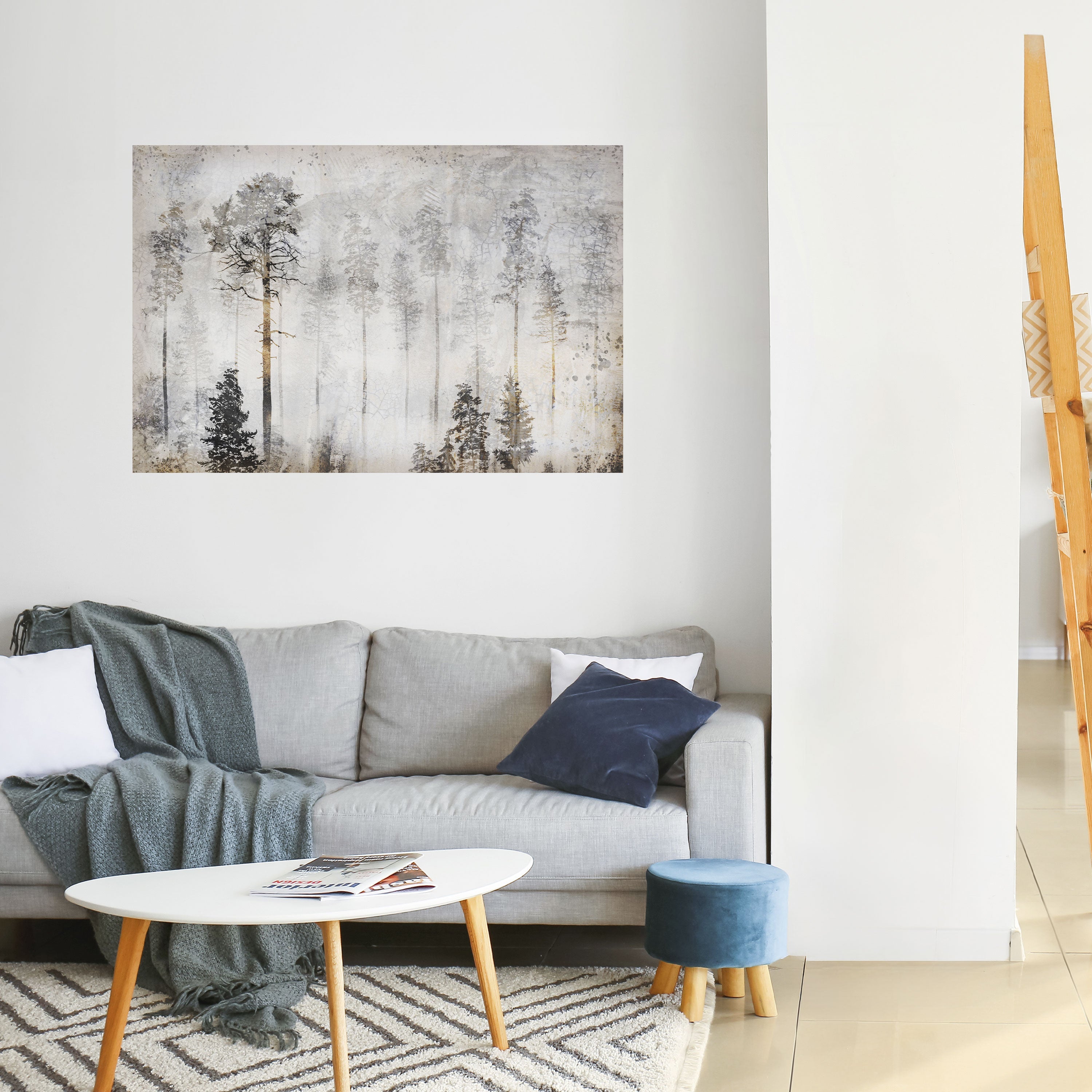 FADE IN THE TREES Peel and Stick Horizontal Poster