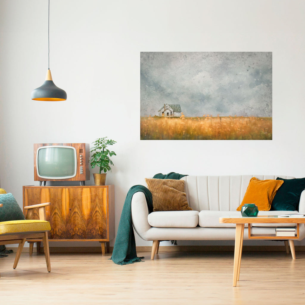 FIELDS OF FADING LIGHT Peel and Stick Horizontal Poster