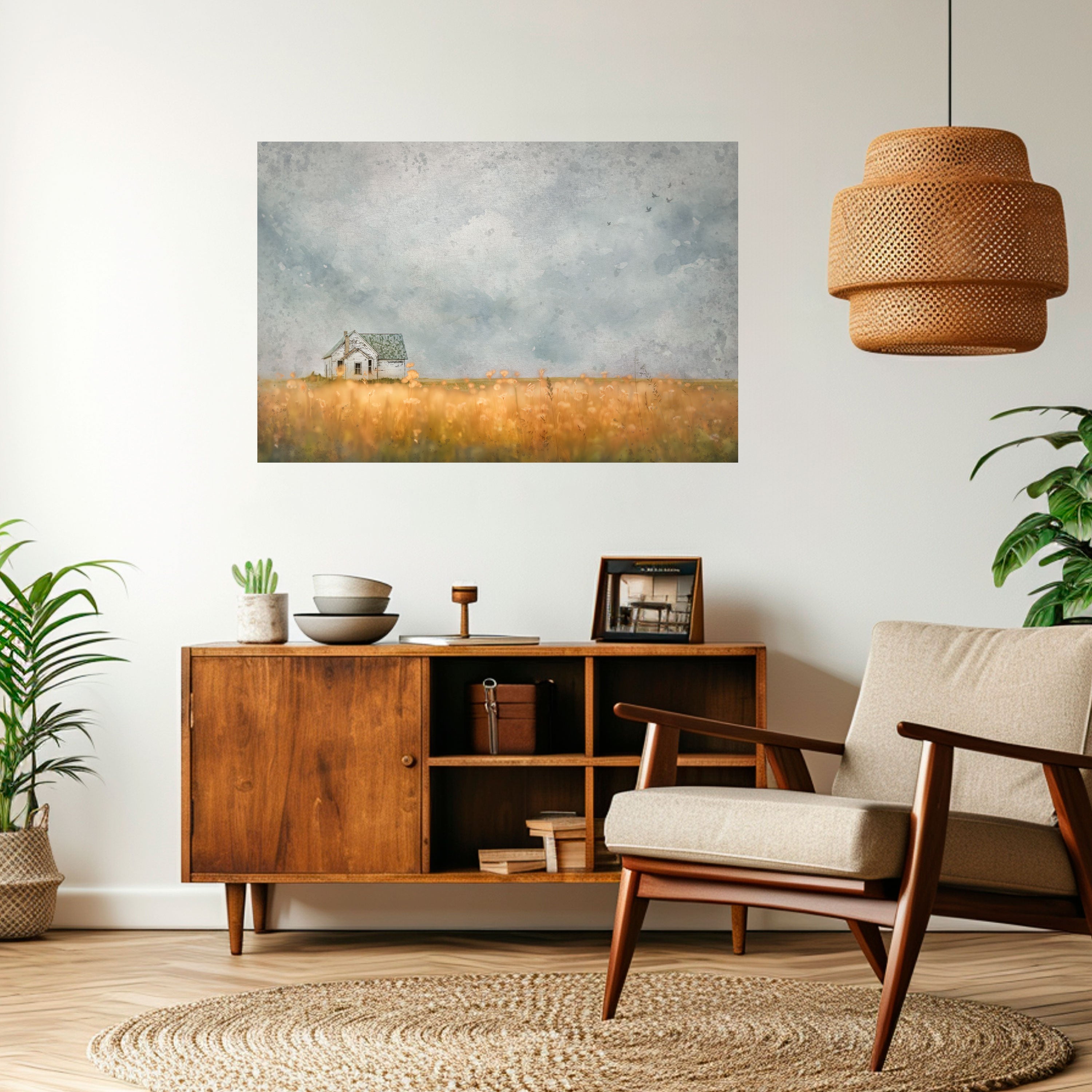 FIELDS OF FADING LIGHT Peel and Stick Horizontal Poster