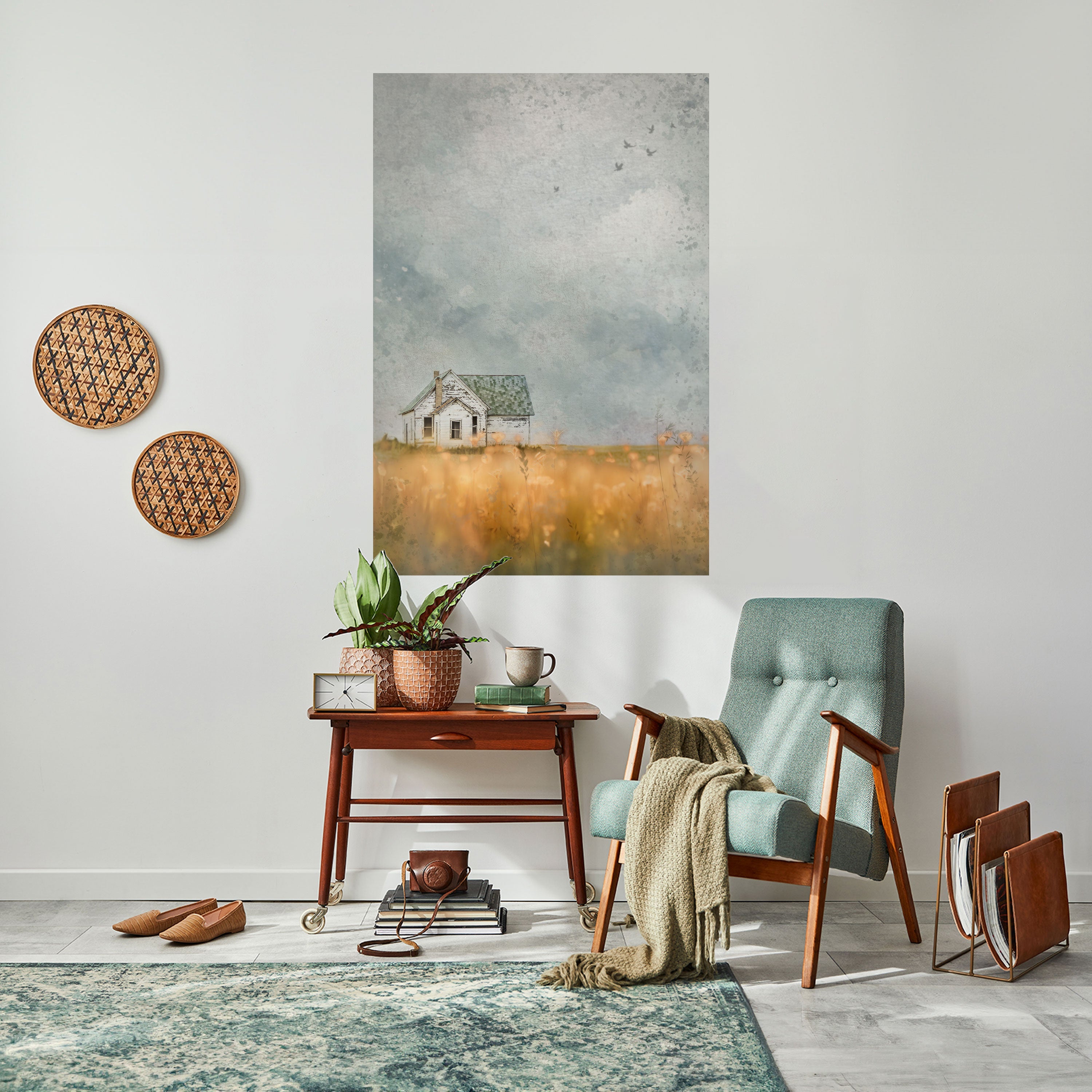 FIELDS OF FADING LIGHT Poster Vertical Autocolante