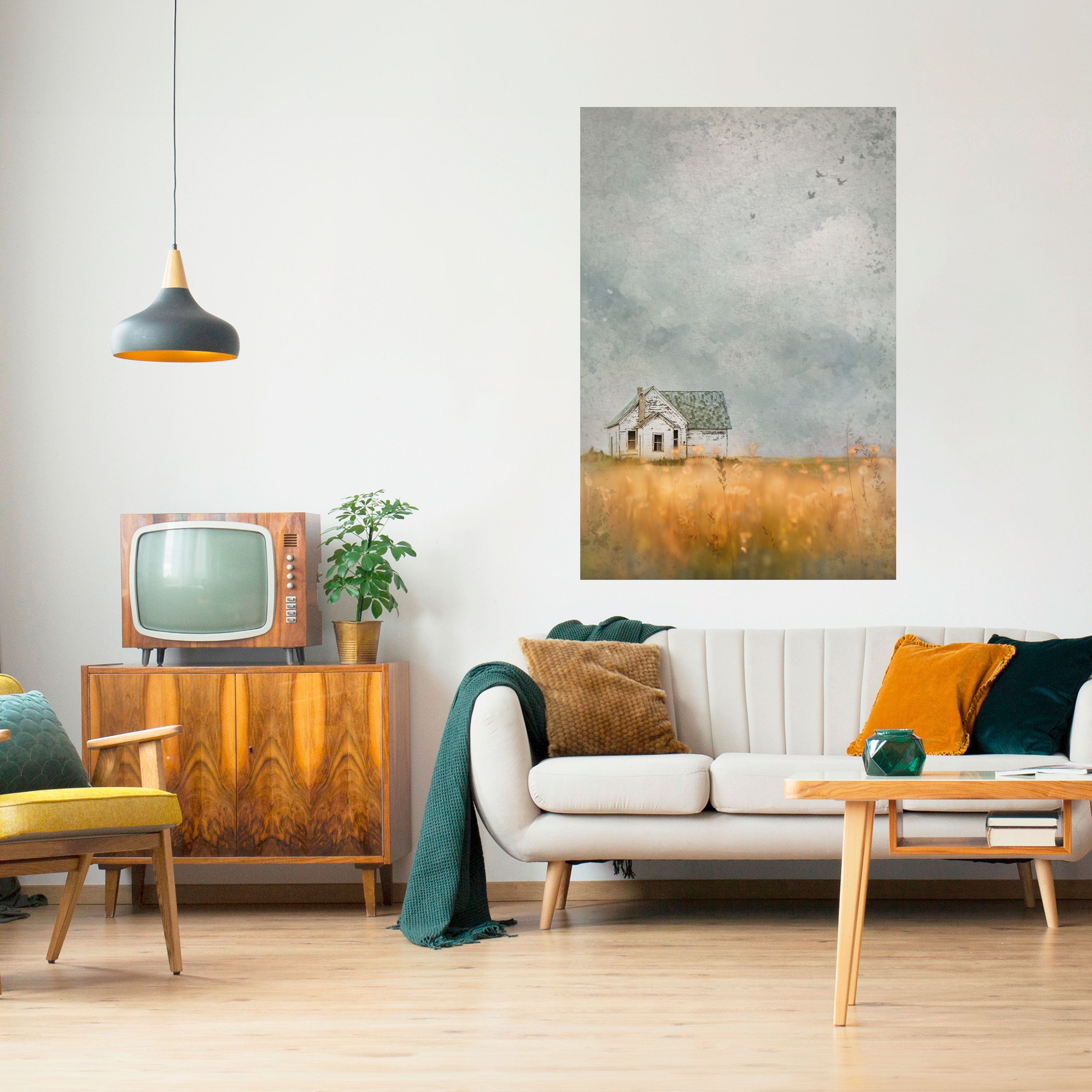 FIELDS OF FADING LIGHT Poster Vertical Autocolante