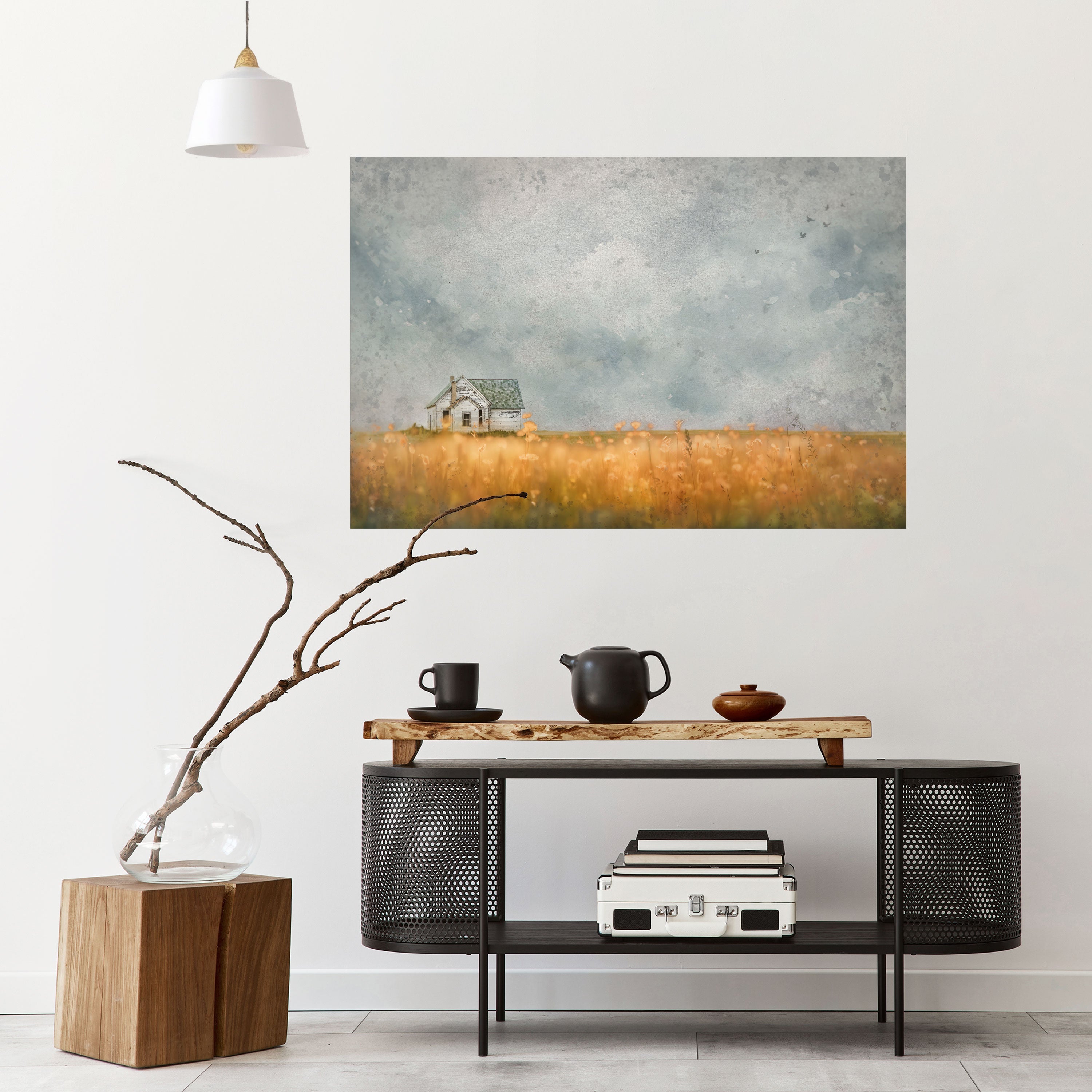 FIELDS OF FADING LIGHT Peel and Stick Horizontal Poster