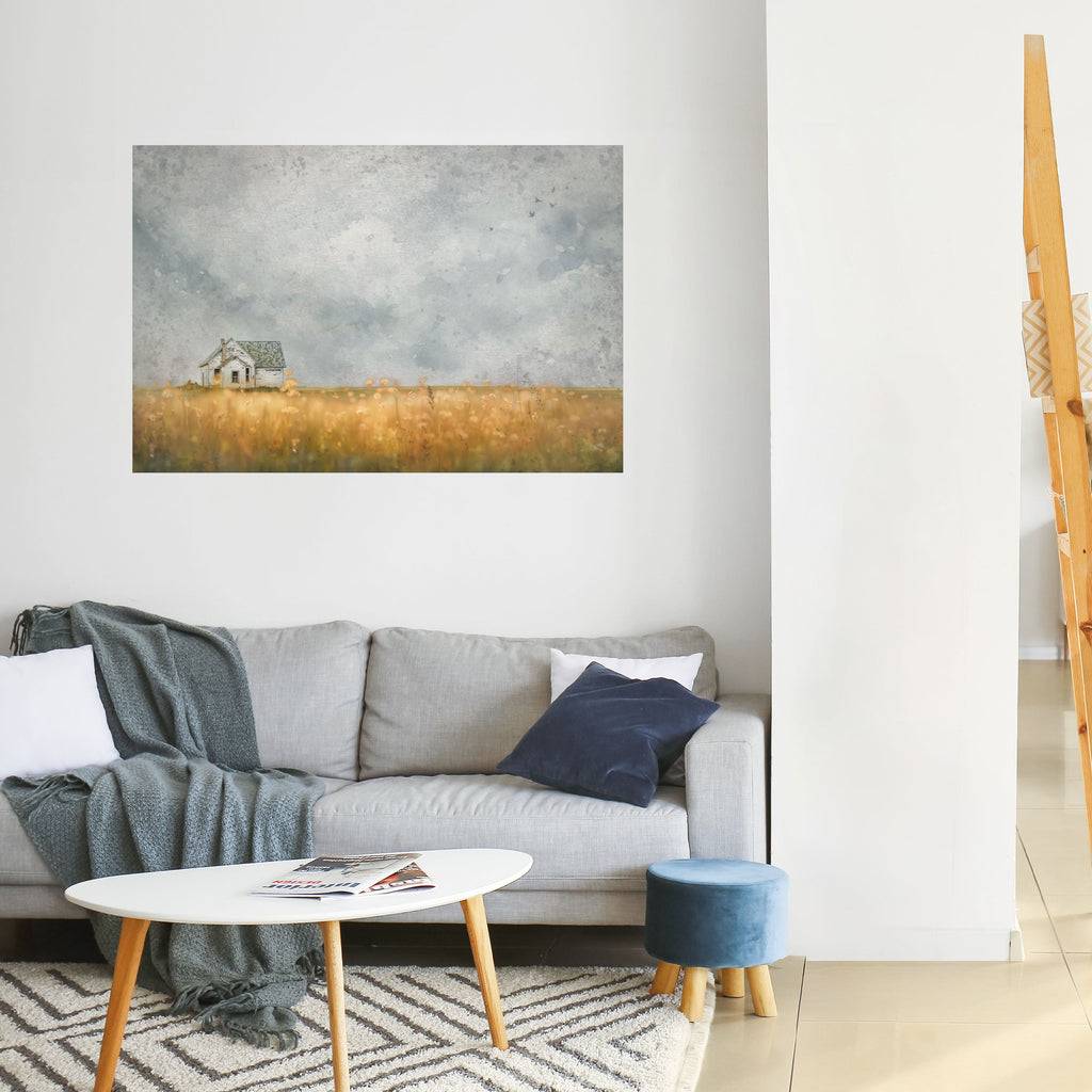 FIELDS OF FADING LIGHT Peel and Stick Horizontal Poster