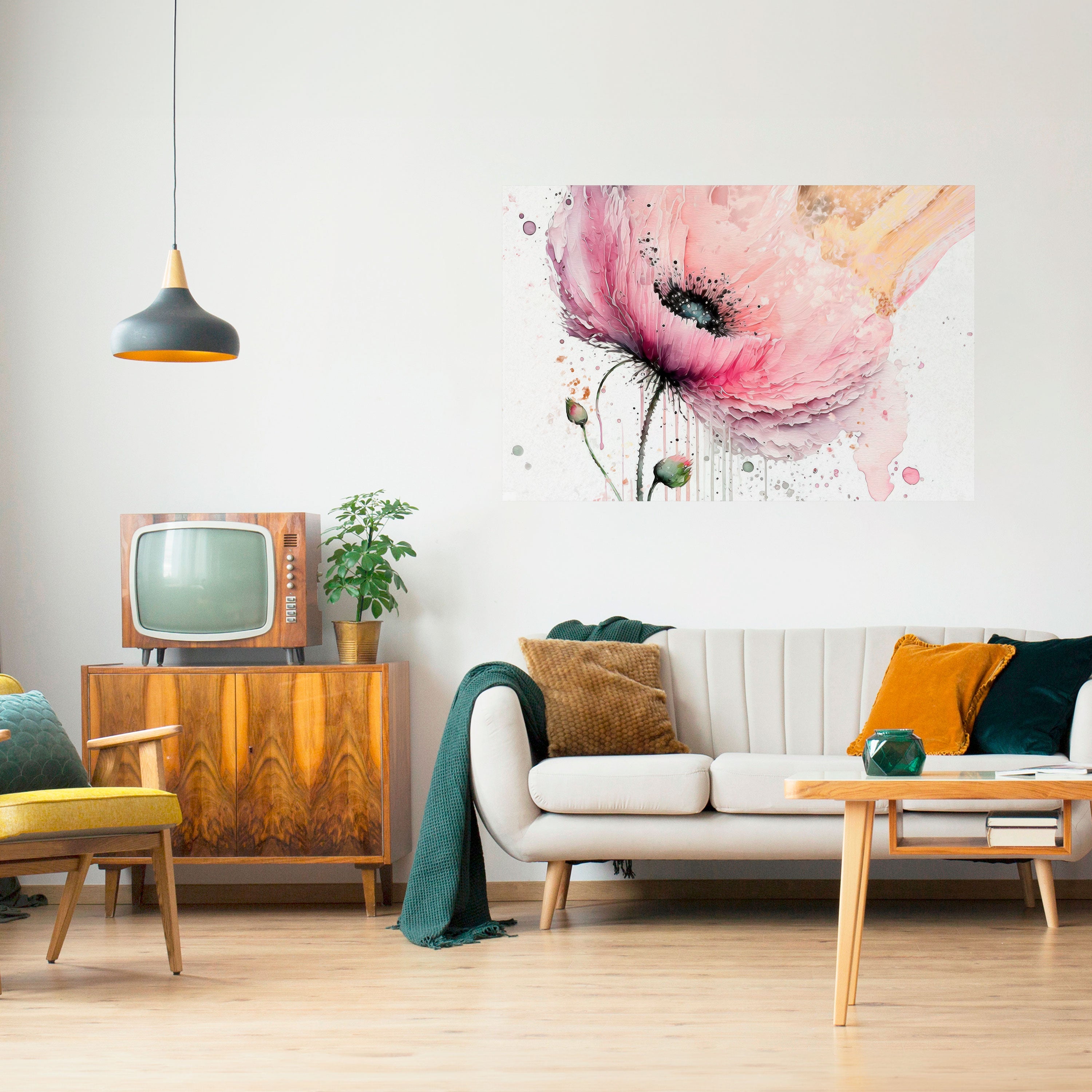 VIVID TRANQUILITY Peel and Stick Horizontal Poster