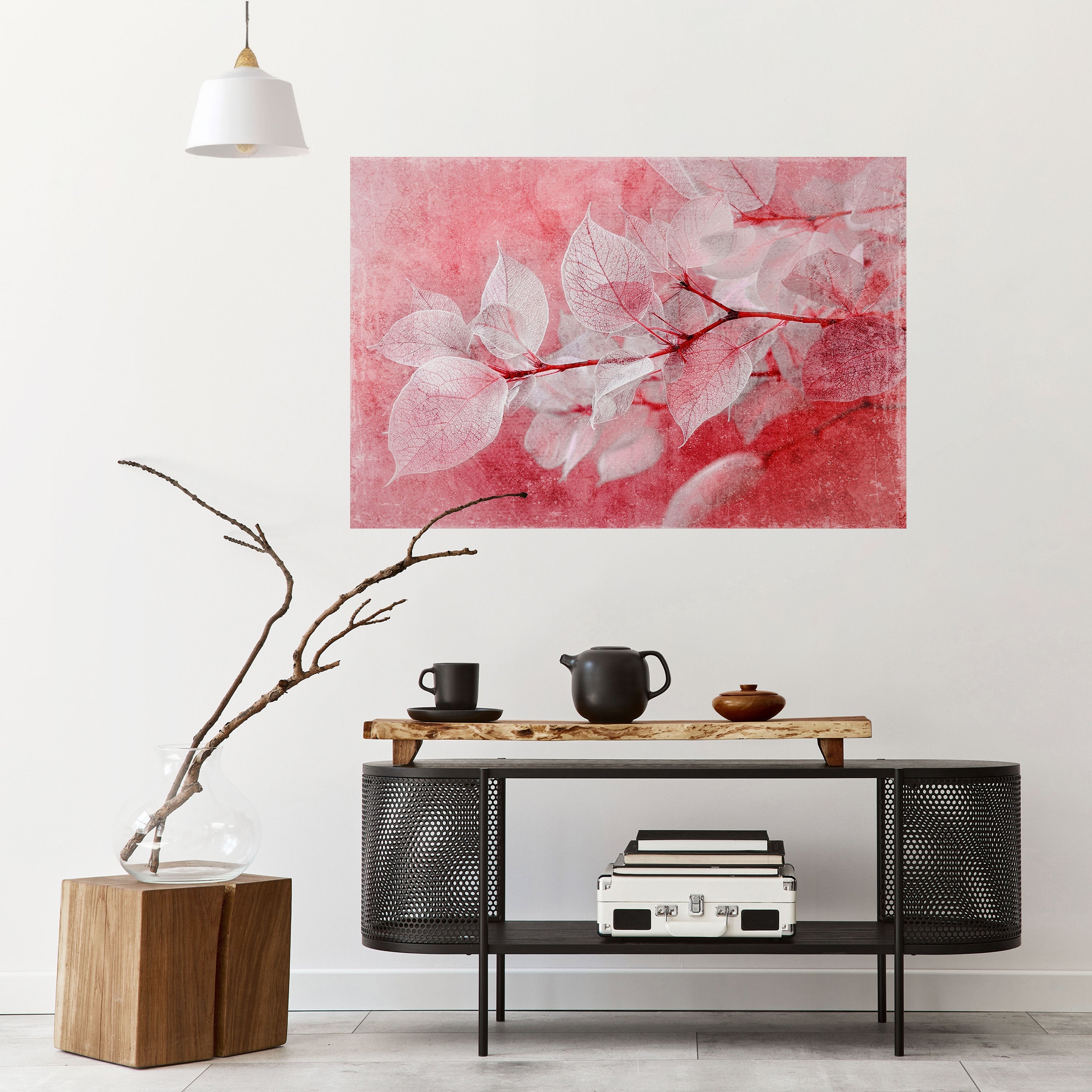 ETHERAL PETAL GLOW Peel and Stick Horizontal Poster