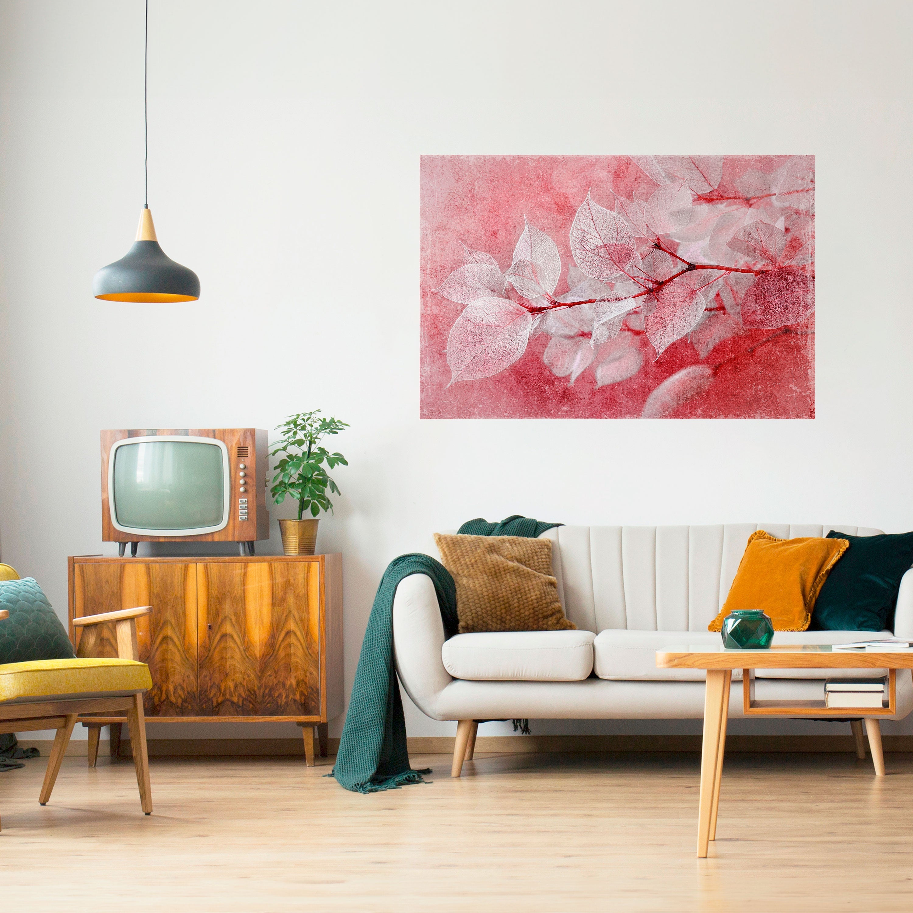 ETHERAL PETAL GLOW Peel and Stick Horizontal Poster