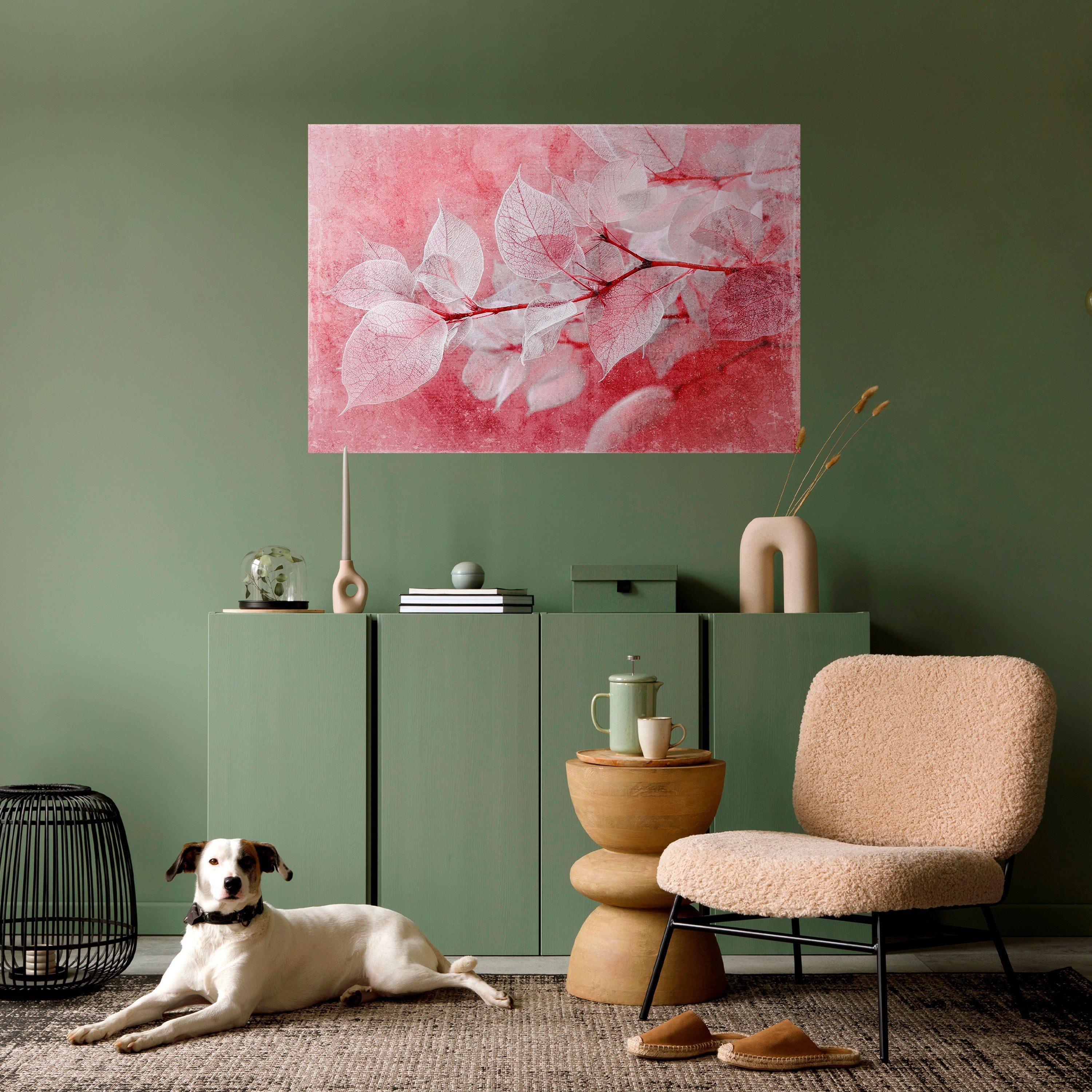 ETHERAL PETAL GLOW Peel and Stick Horizontal Poster
