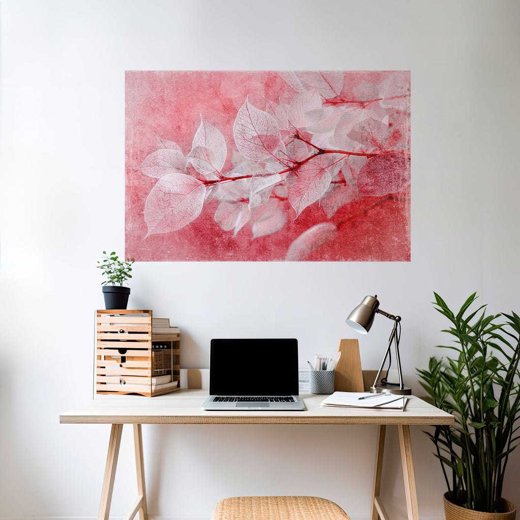 ETHERAL PETAL GLOW Peel and Stick Horizontal Poster