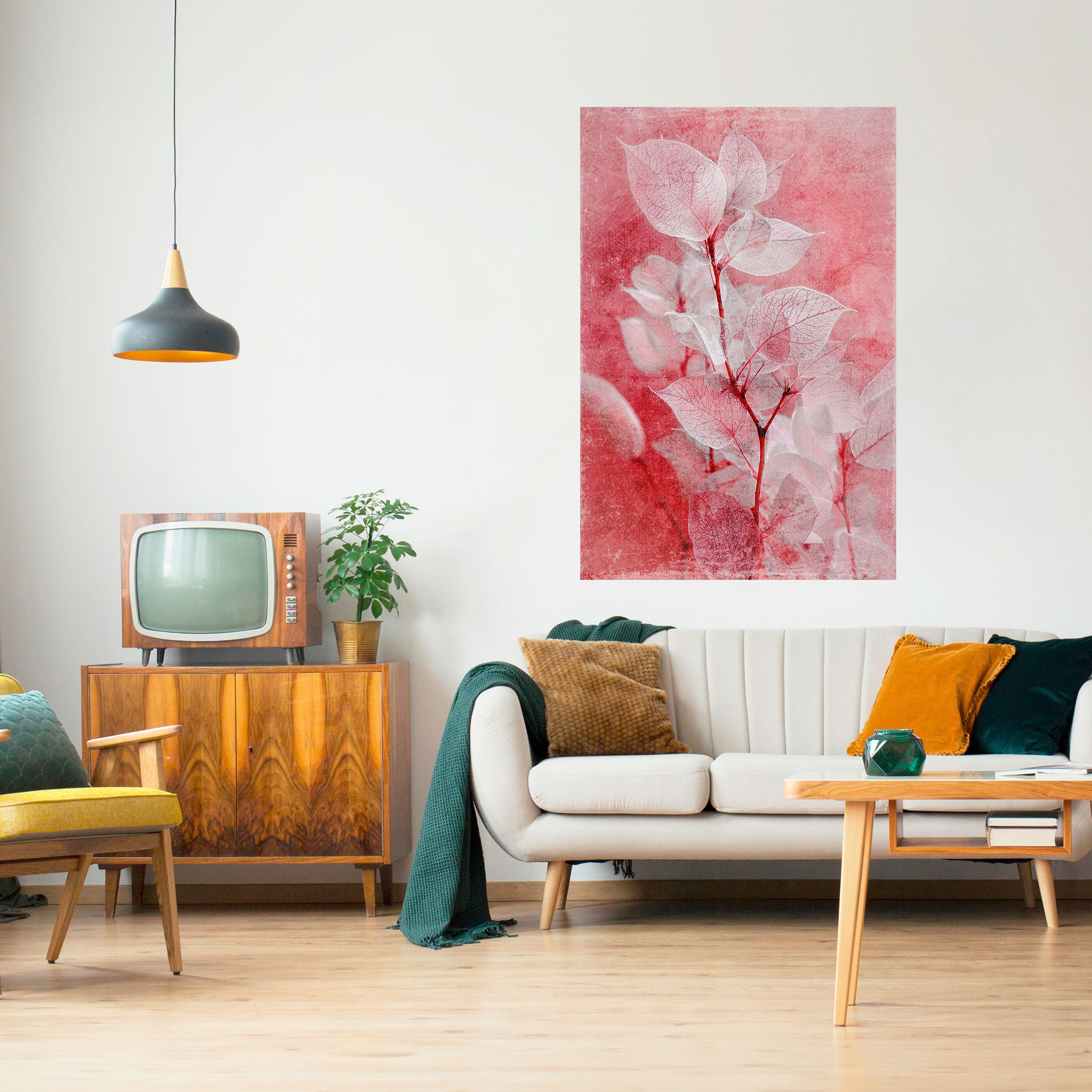 ETHERAL PETAL GLOW Poster Vertical Autocolante