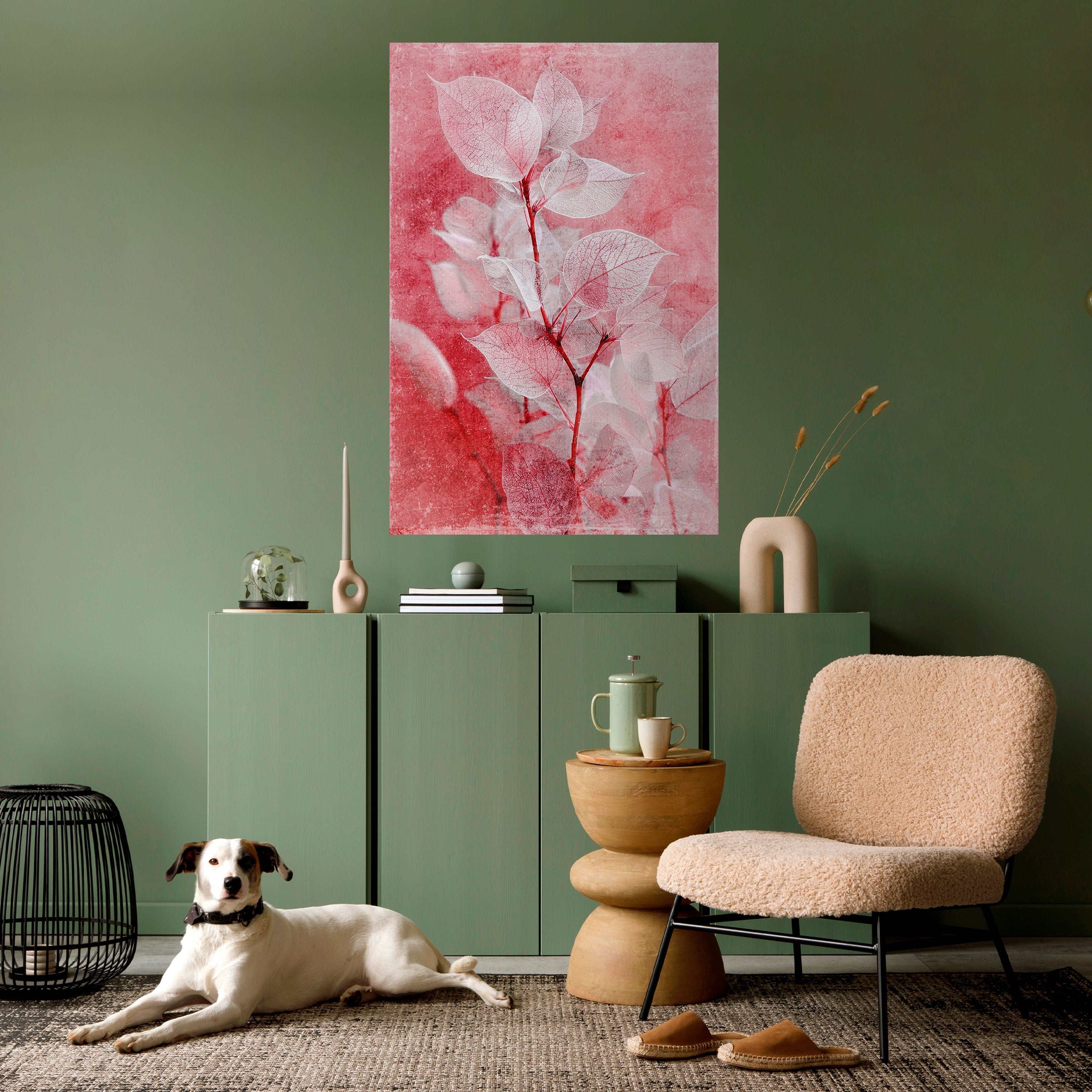 ETHERAL PETAL GLOW Poster Vertical Autocolante