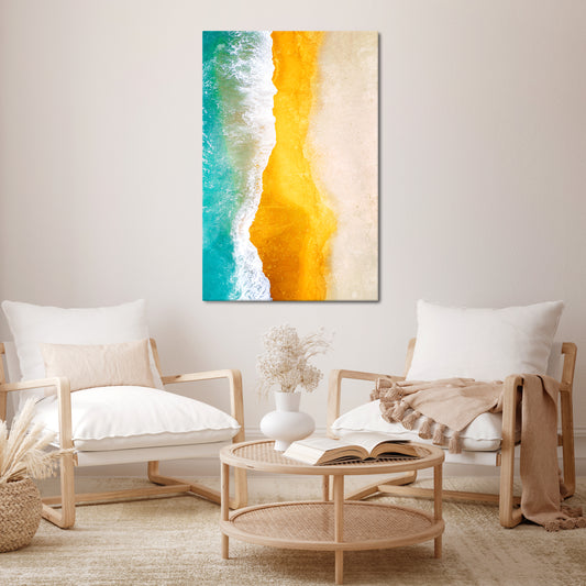 TRILOGY OF TIDES Vertical Canvas Print