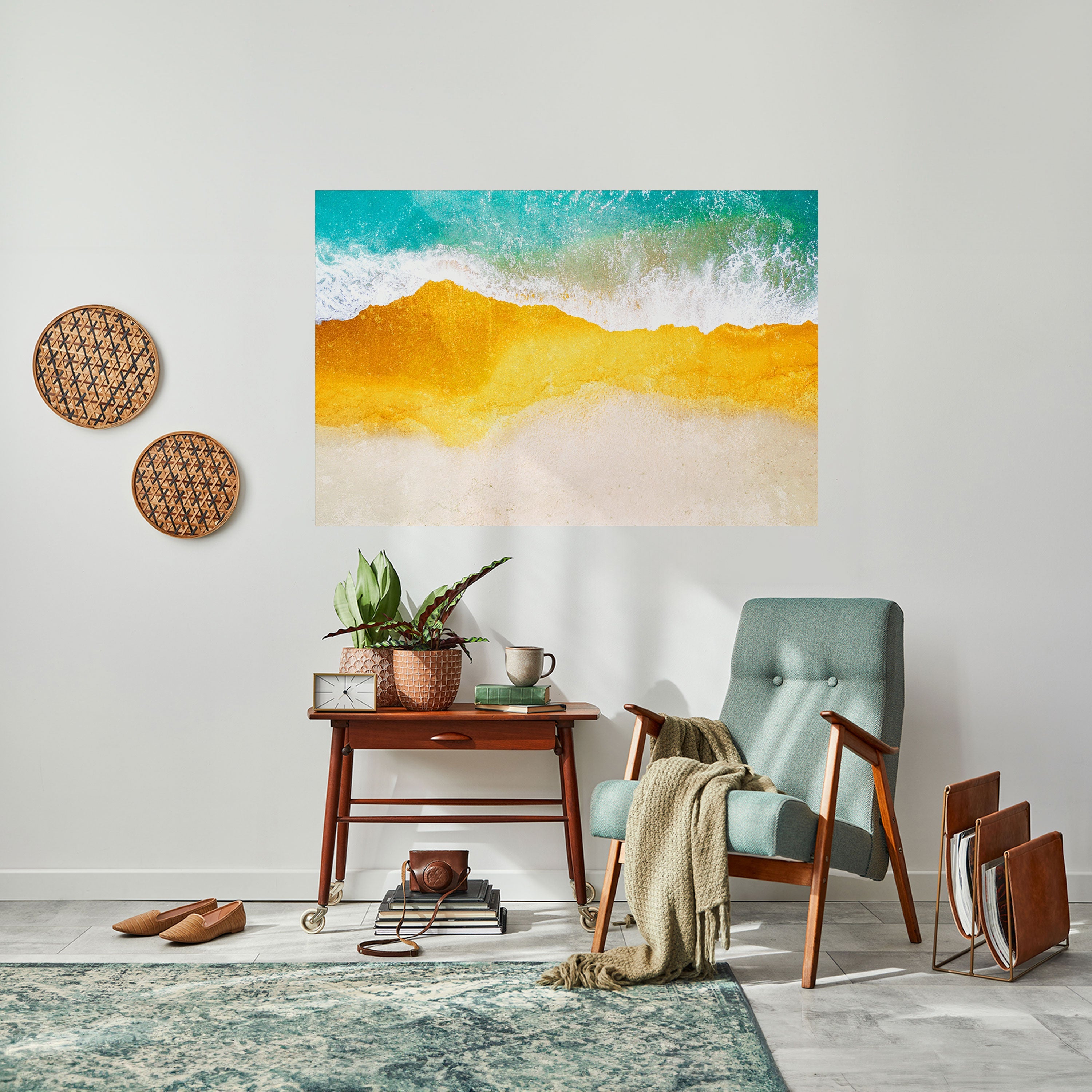 TRILOGY OF TIDES Peel and Stick Horizontal Poster