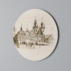 WHISPERS OF ARCHITECTURE Round Wall Art
