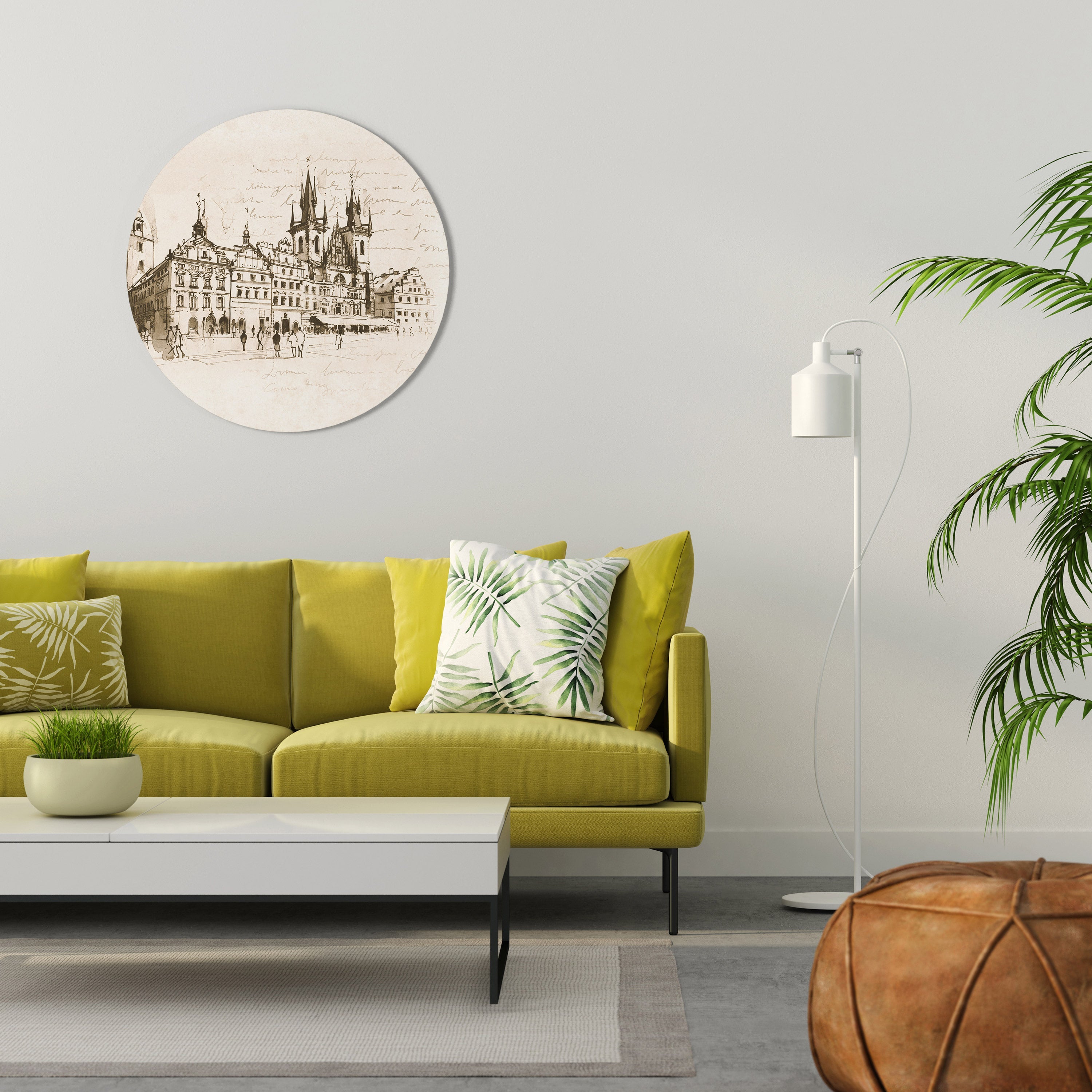 WHISPERS OF ARCHITECTURE Round Wall Art