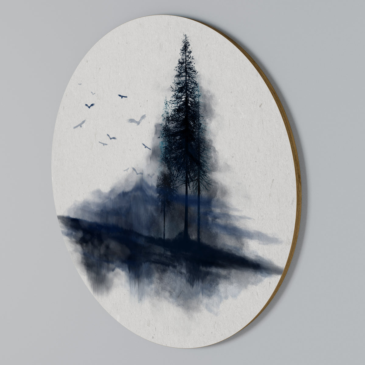 MISTY RECOLLECTION Arte de Parede Redonda