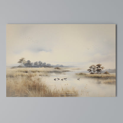 LAKESIDE NOSTALGY Horizontal Canvas Print