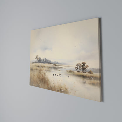 LAKESIDE NOSTALGY Horizontal Canvas Print