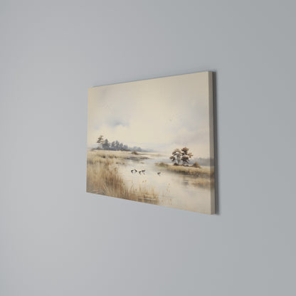 LAKESIDE NOSTALGY Horizontal Canvas Print