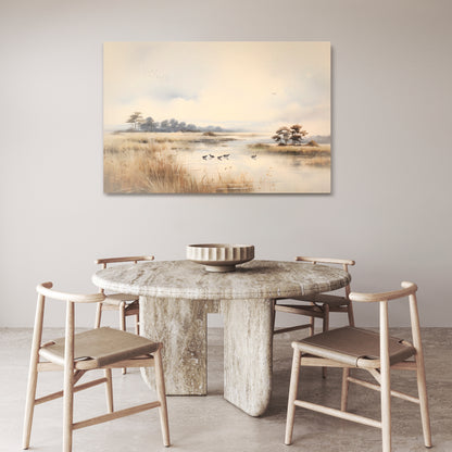 LAKESIDE NOSTALGY Horizontal Canvas Print