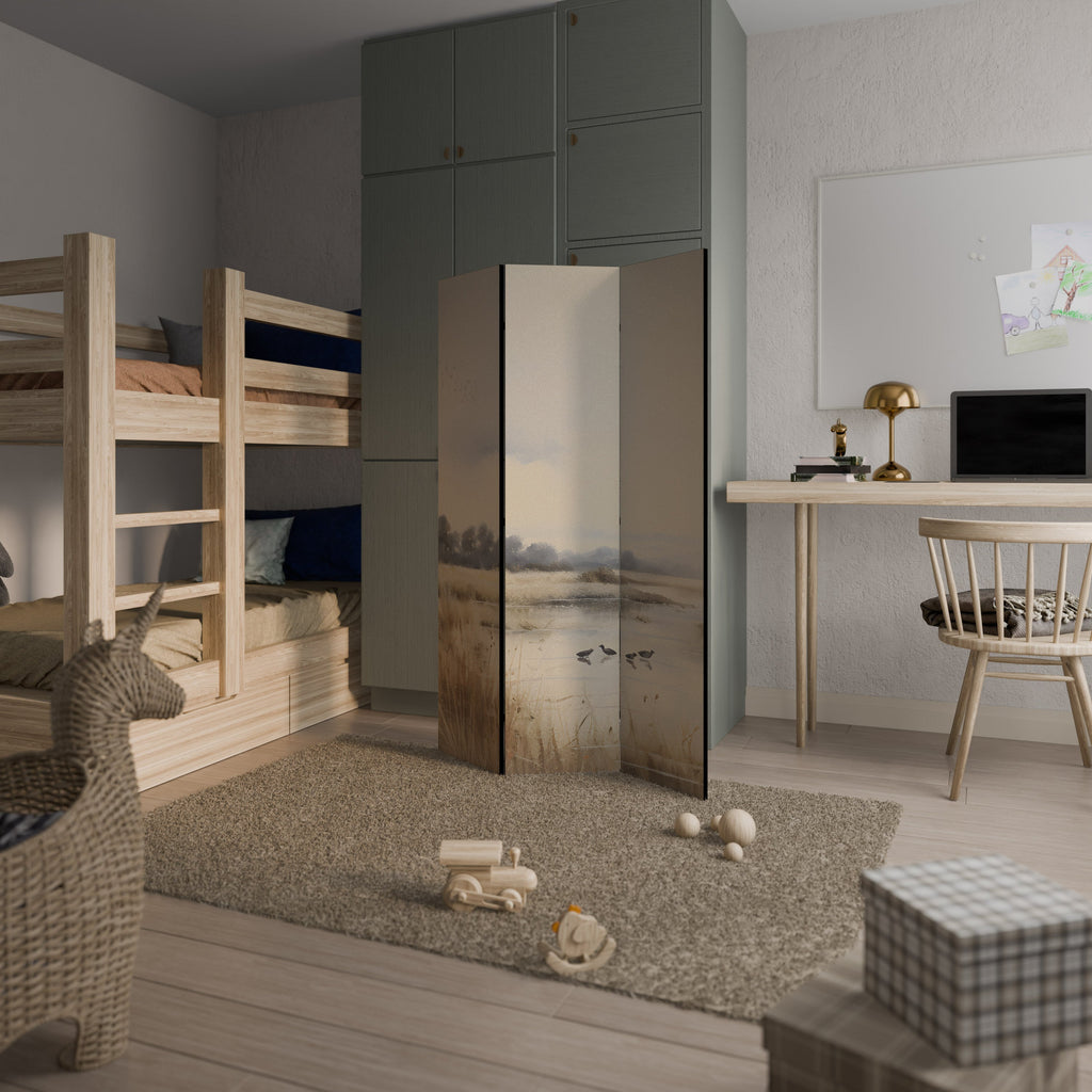 LAKESIDE NOSTALGY Decorative 3-Panel Room Divider