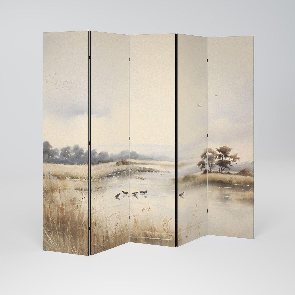LAKESIDE NOSTALGY 5-Panel Room Divider