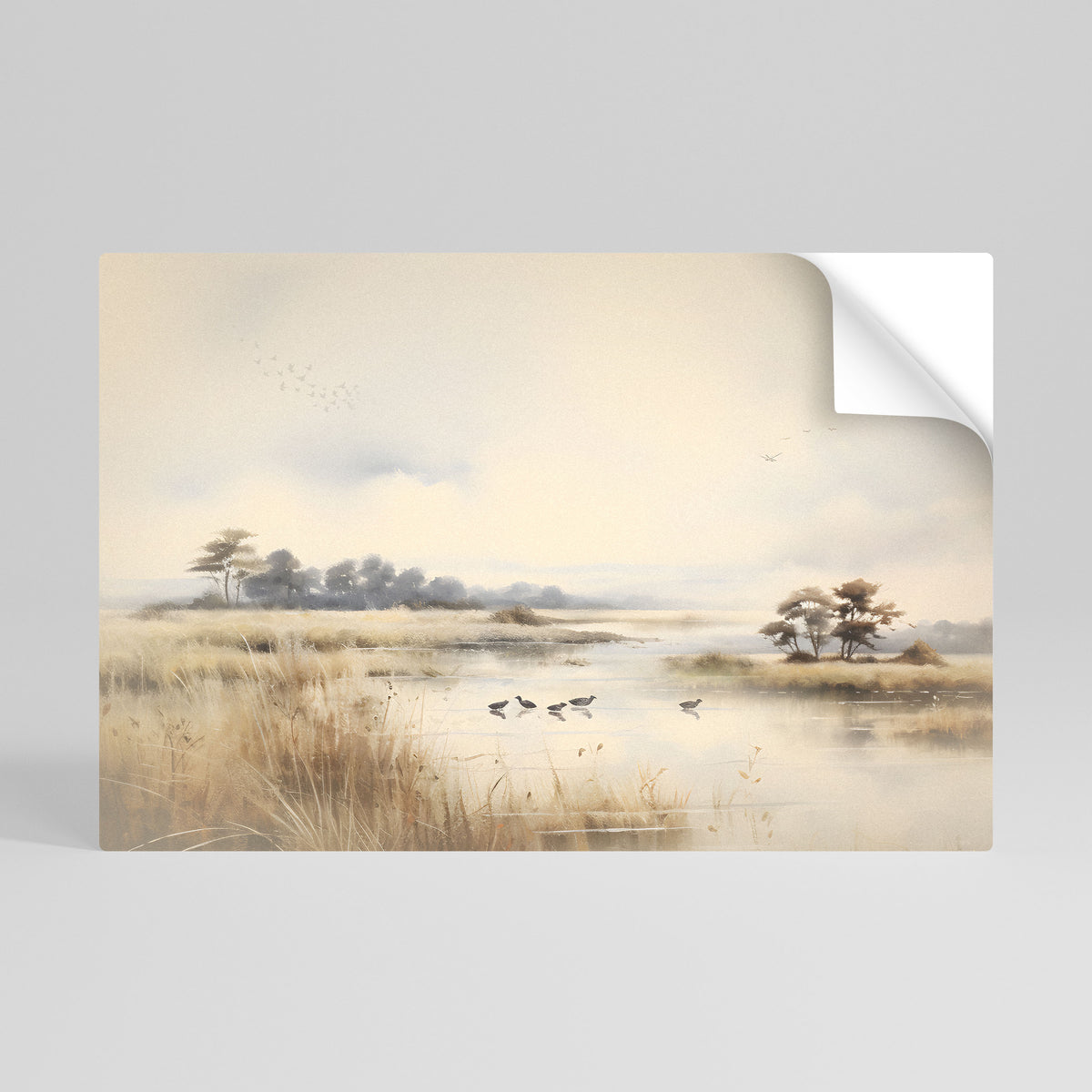LAKESIDE NOSTALGY Póster Autocolante Horizontal