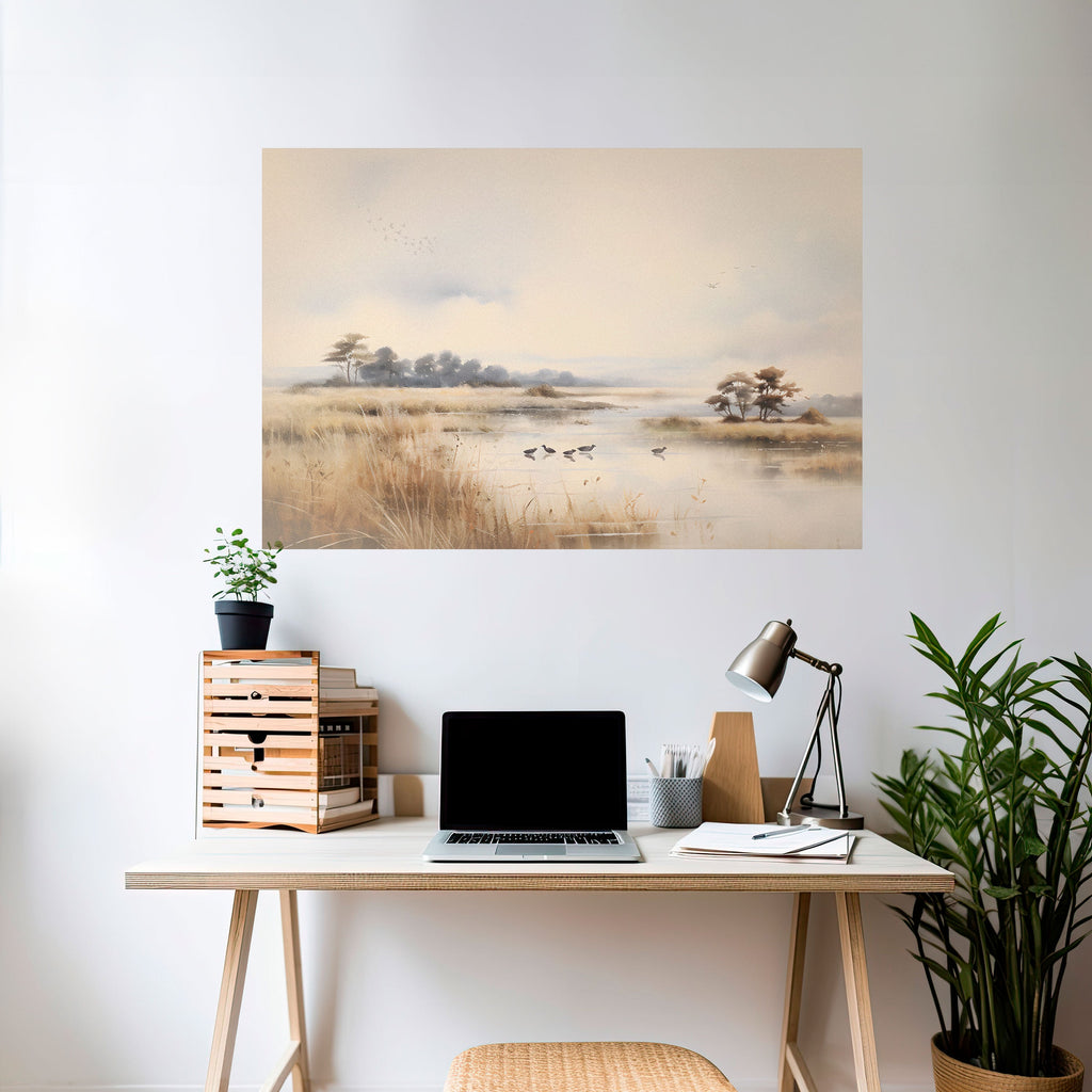 LAKESIDE NOSTALGY Poster Horizontal Autocolante