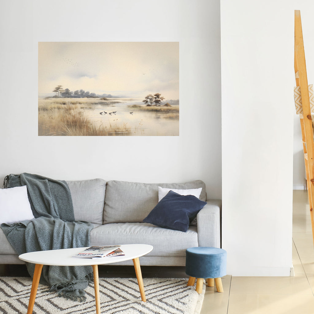 LAKESIDE NOSTALGY Poster Horizontal Autocolante