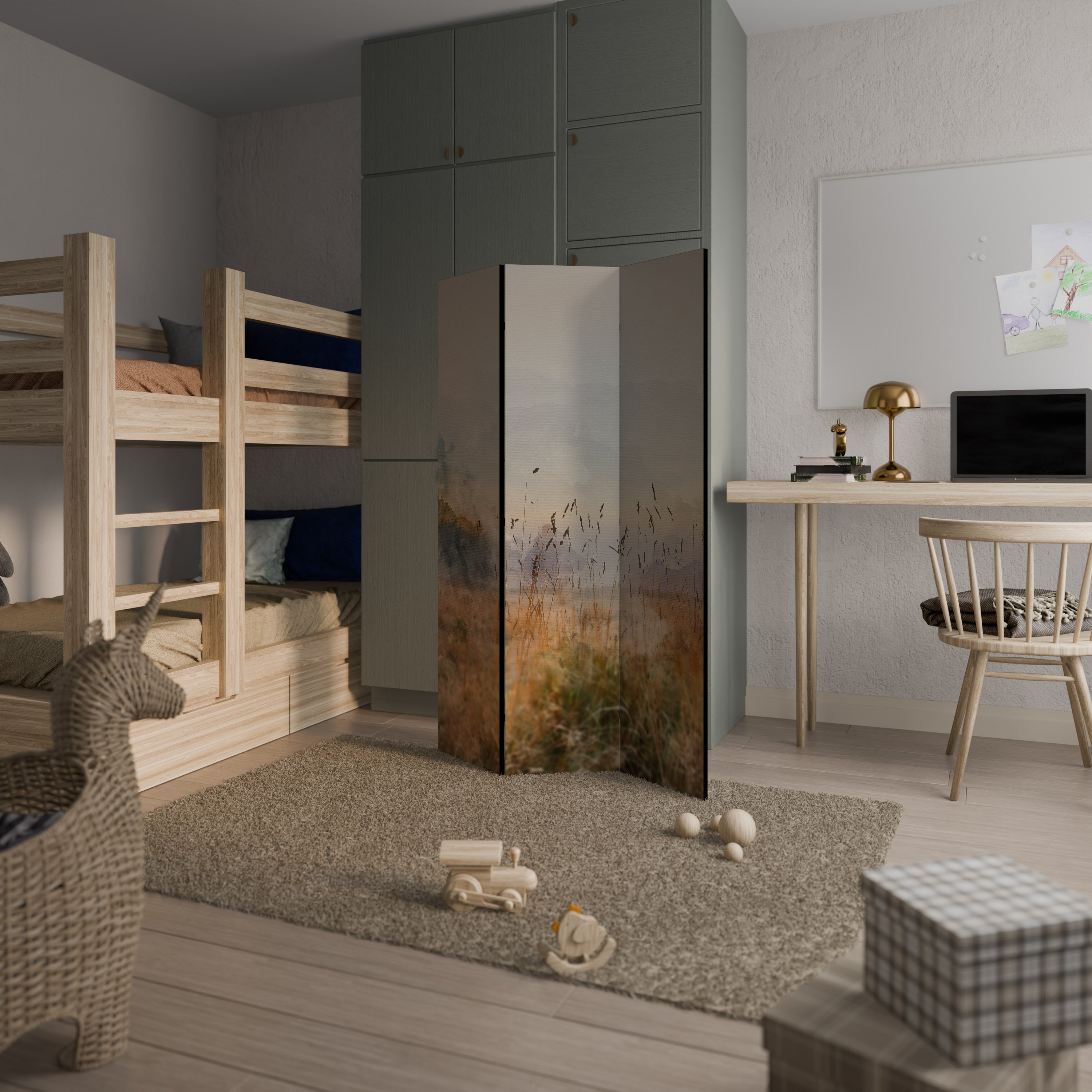 SUMMERTIME SADNESS Biombo Decorativo de 3 Painéis