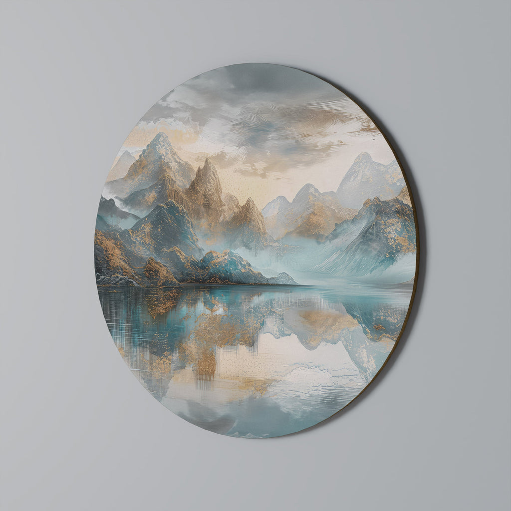 AZURE SUMMITS Round Wall Art