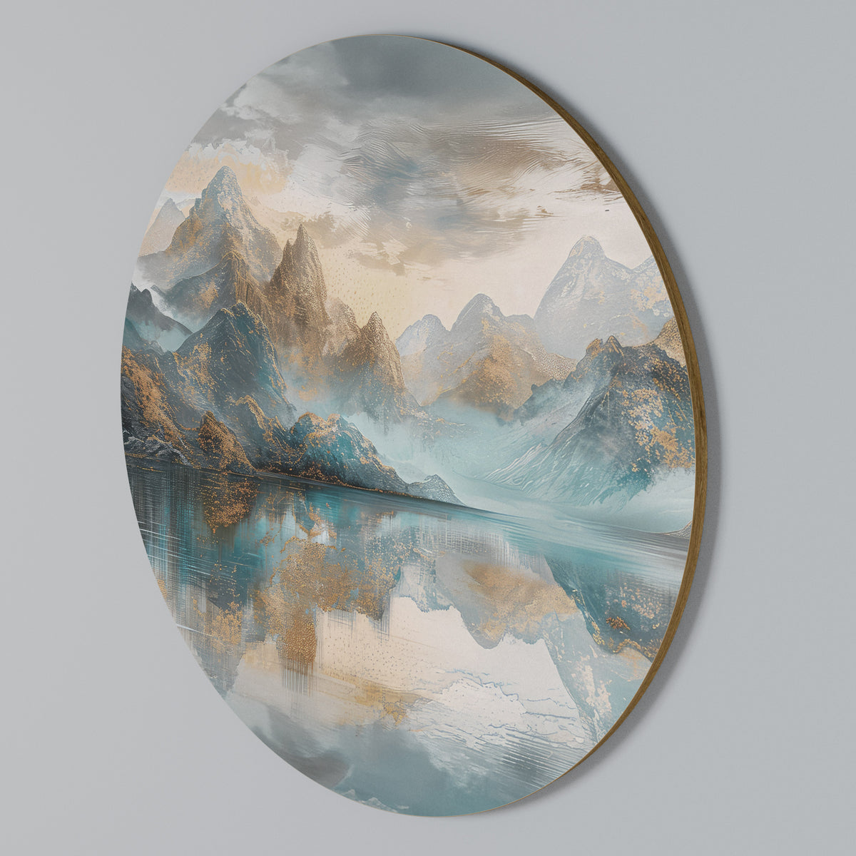 AZURE SUMMITS Arte de Parede Redonda