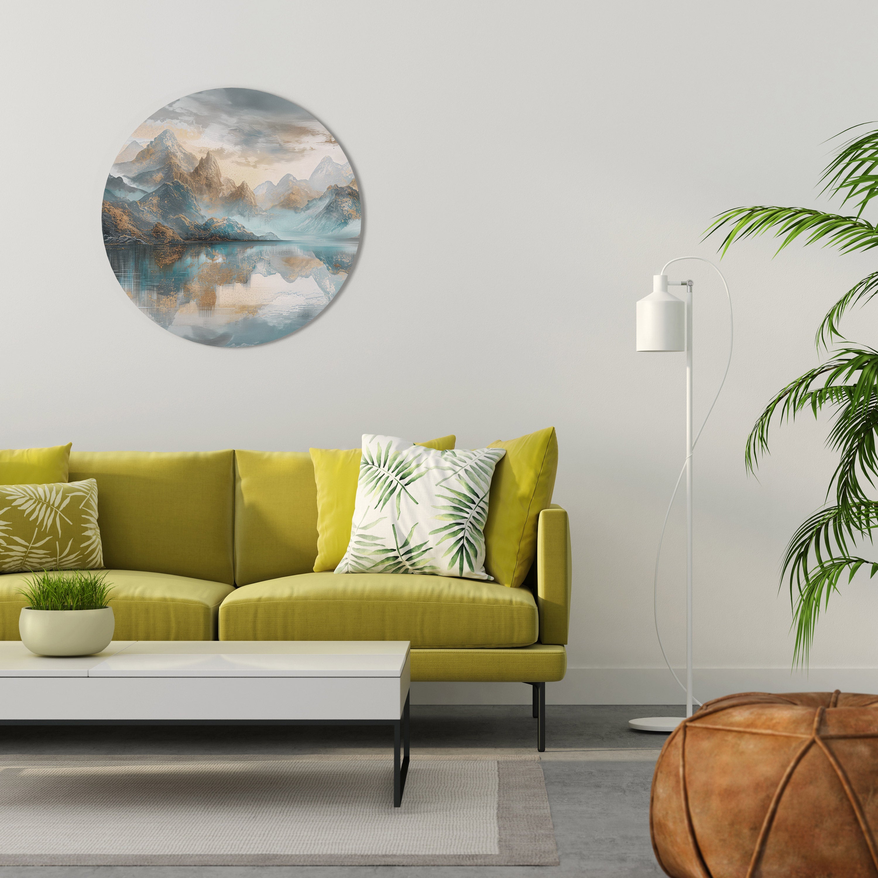 AZURE SUMMITS Round Wall Art