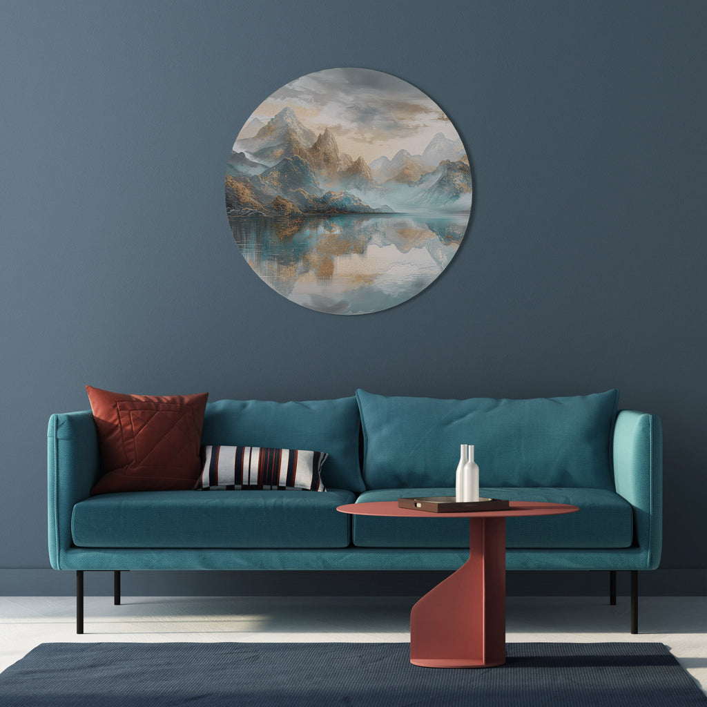 AZURE SUMMITS Round Wall Art