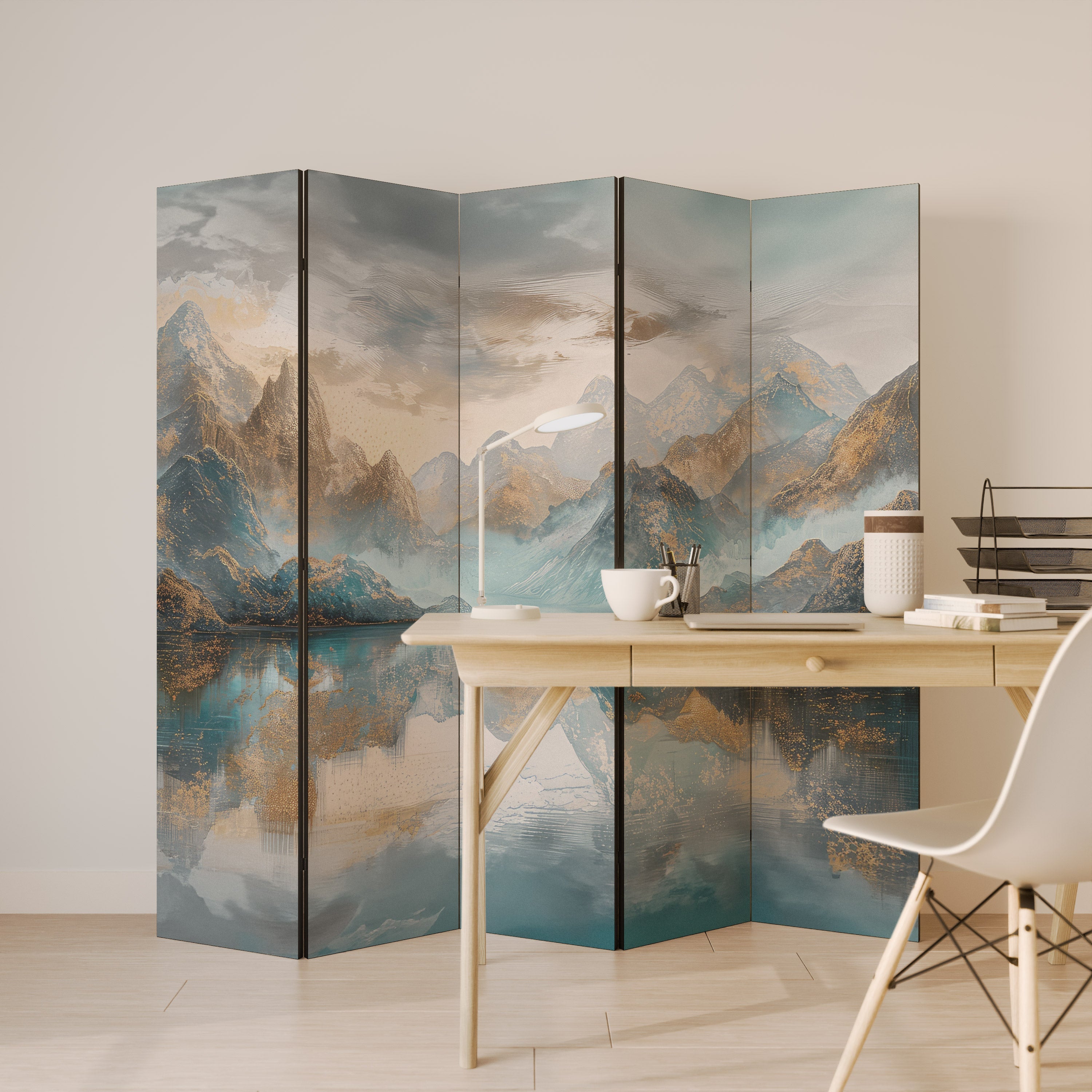 AZURE SUMMITS Decorative 5-Panel Room Divider