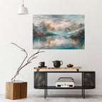 AZURE SUMMITS Peel and Stick Horizontal Poster