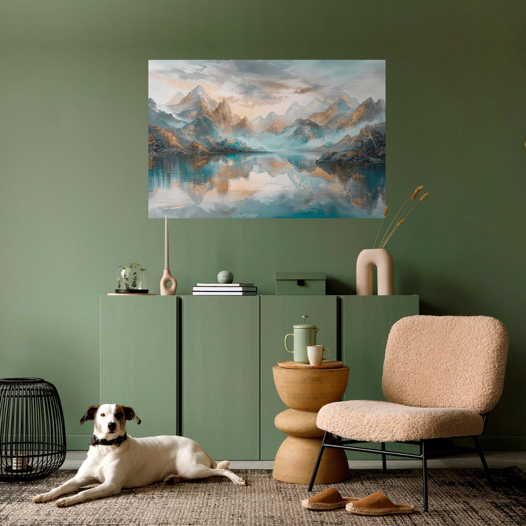 AZURE SUMMITS Peel and Stick Horizontal Poster