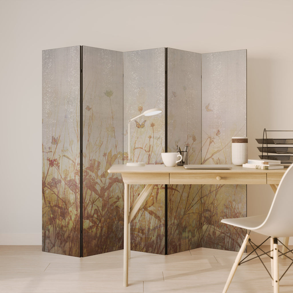 MEADOW BUTTERFLIES Biombo Decorativo de 5 Painéis