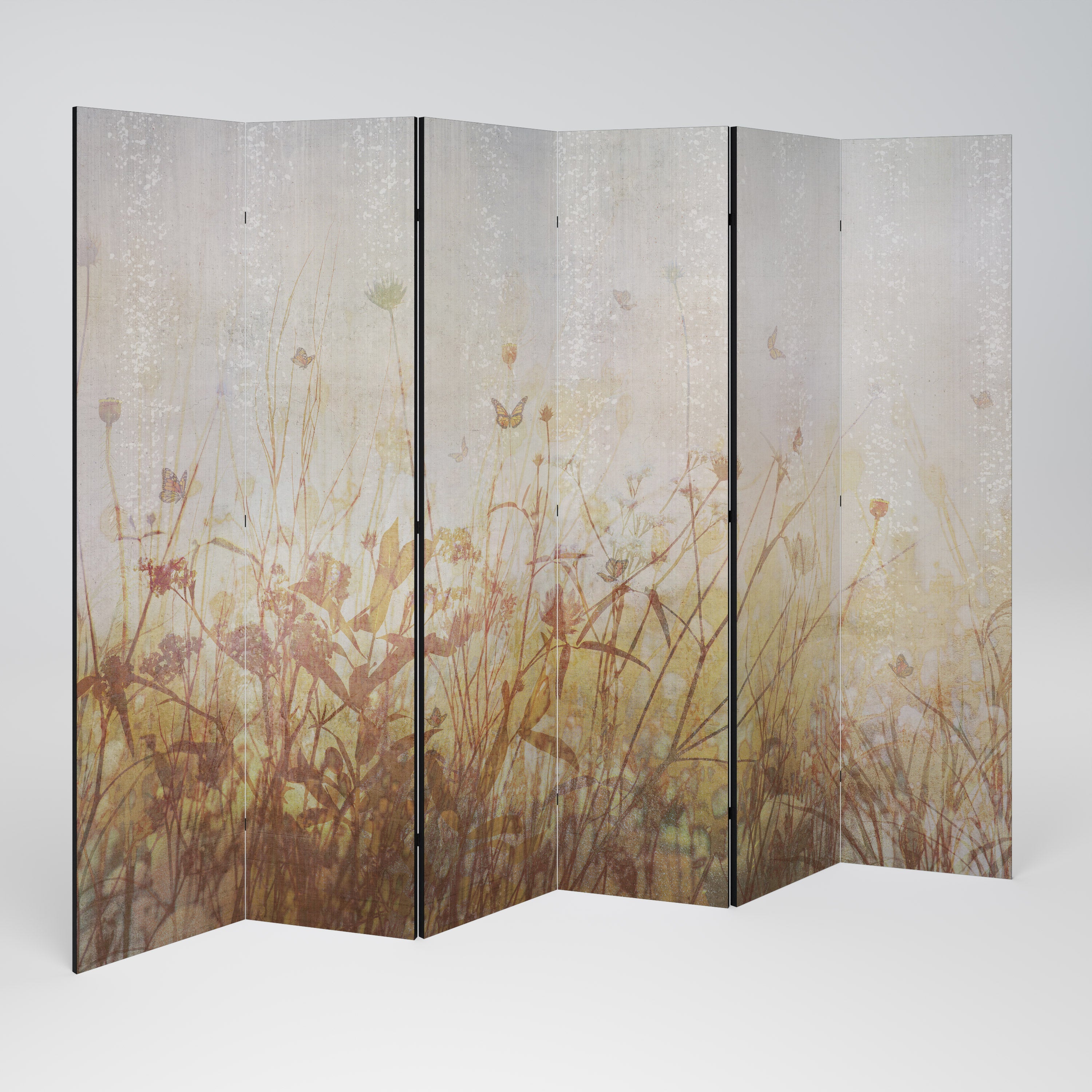 MEADOW BUTTERFLIES Decorative 6-Panel Room Divider