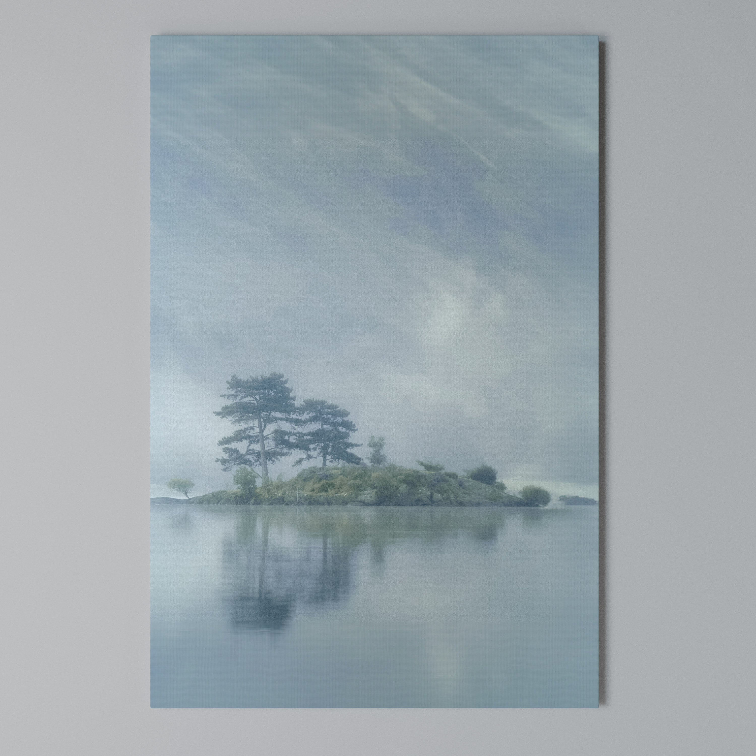 SILVER LAKE Quadro em tela vertical
