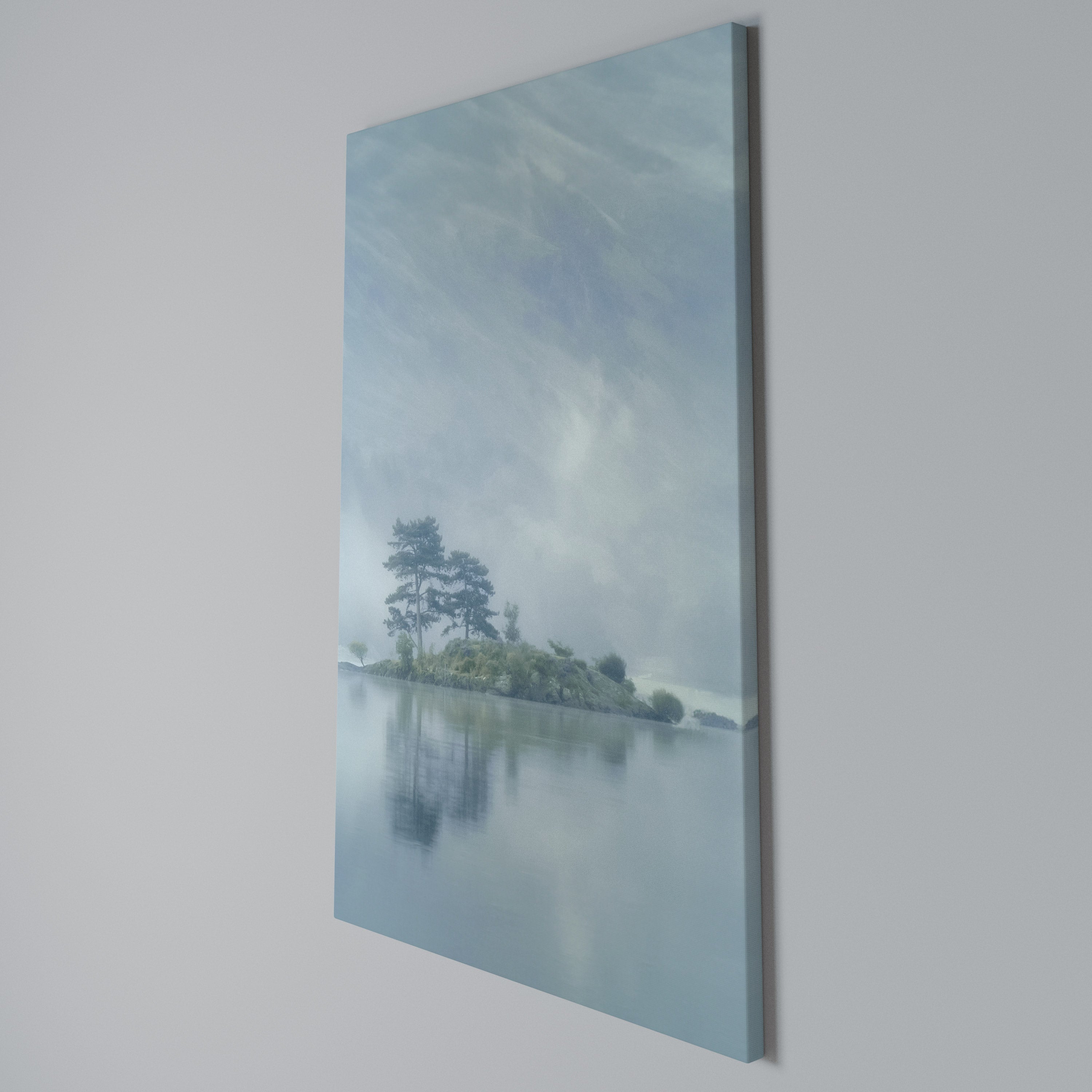 SILVER LAKE Quadro em tela vertical