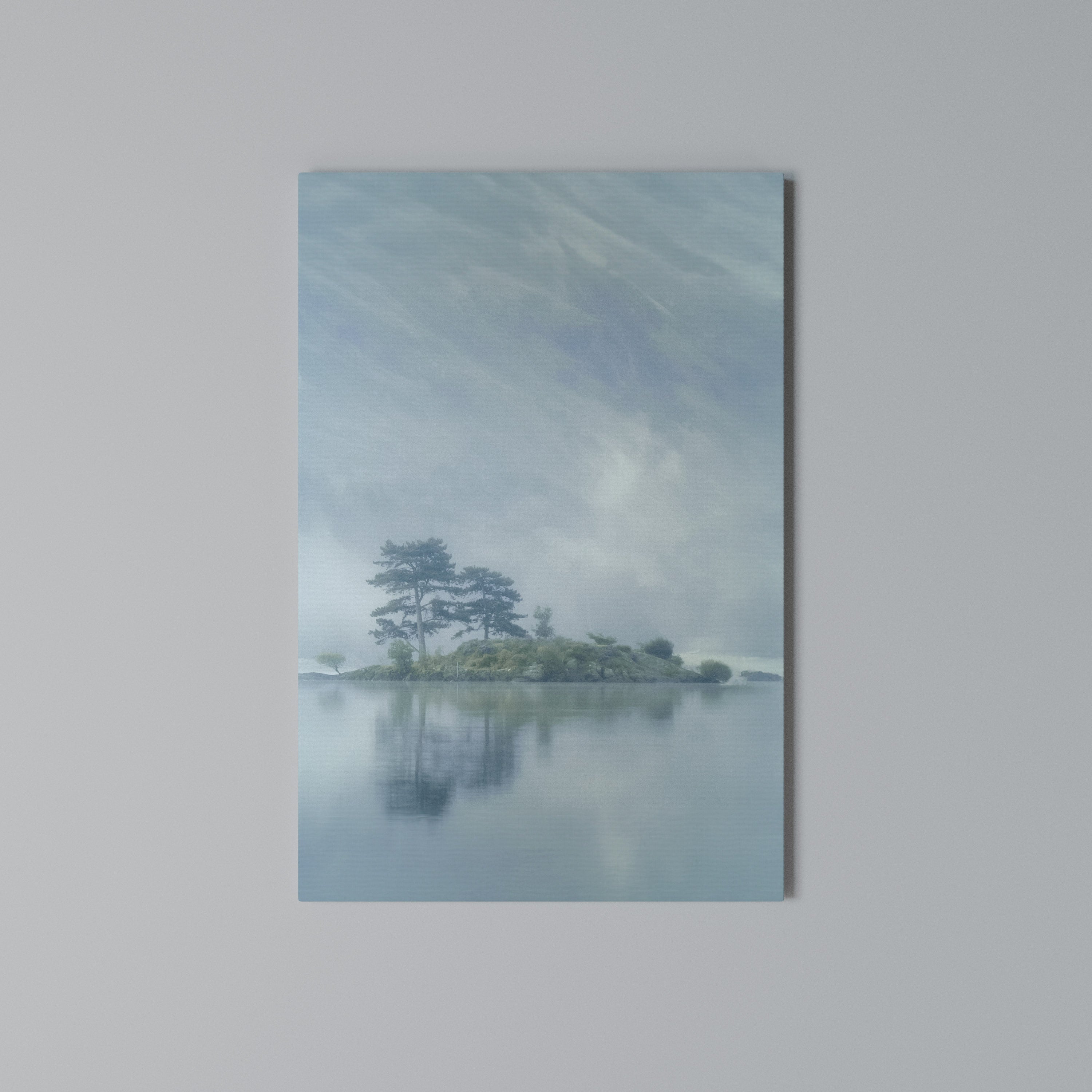 SILVER LAKE Quadro em tela vertical