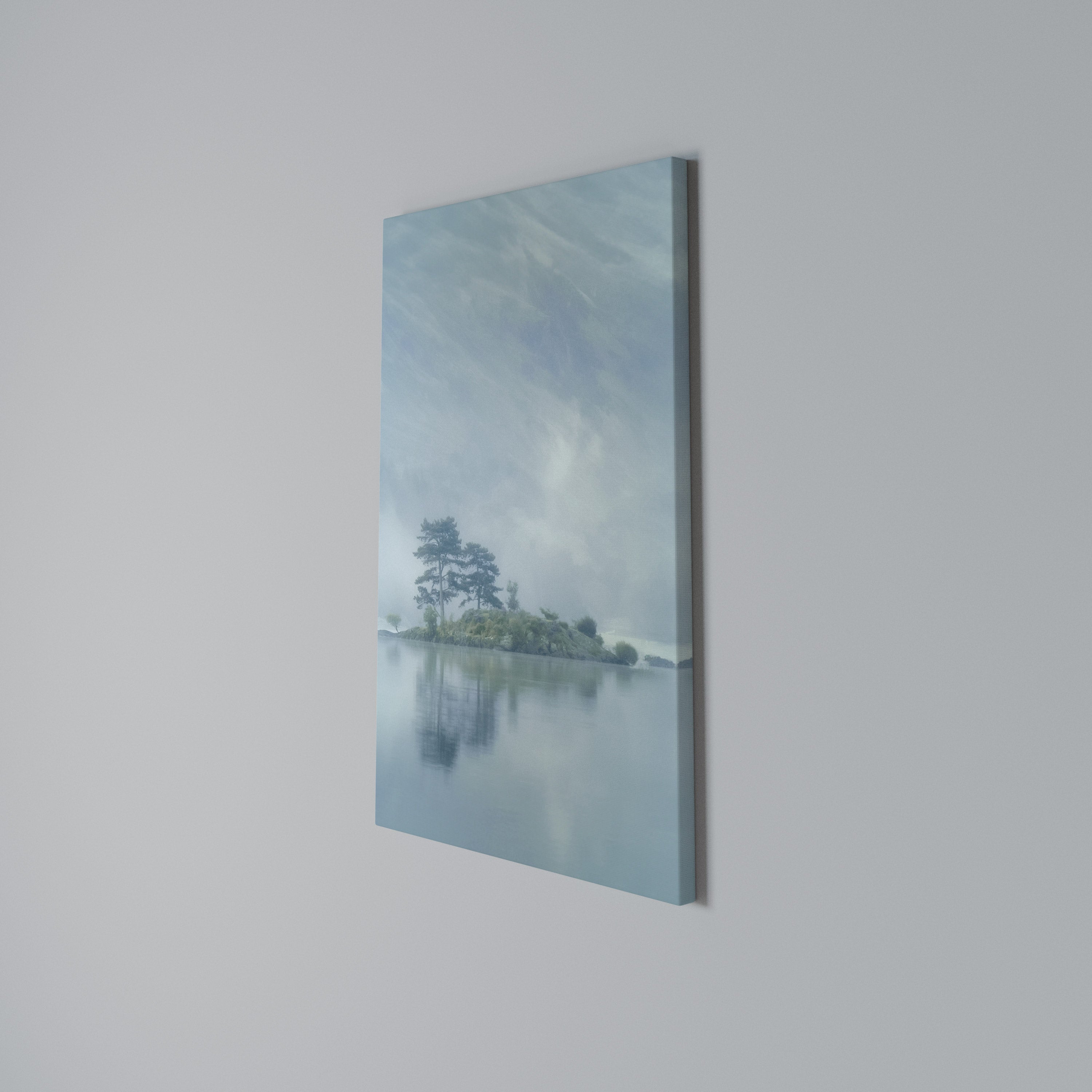 SILVER LAKE Quadro em tela vertical