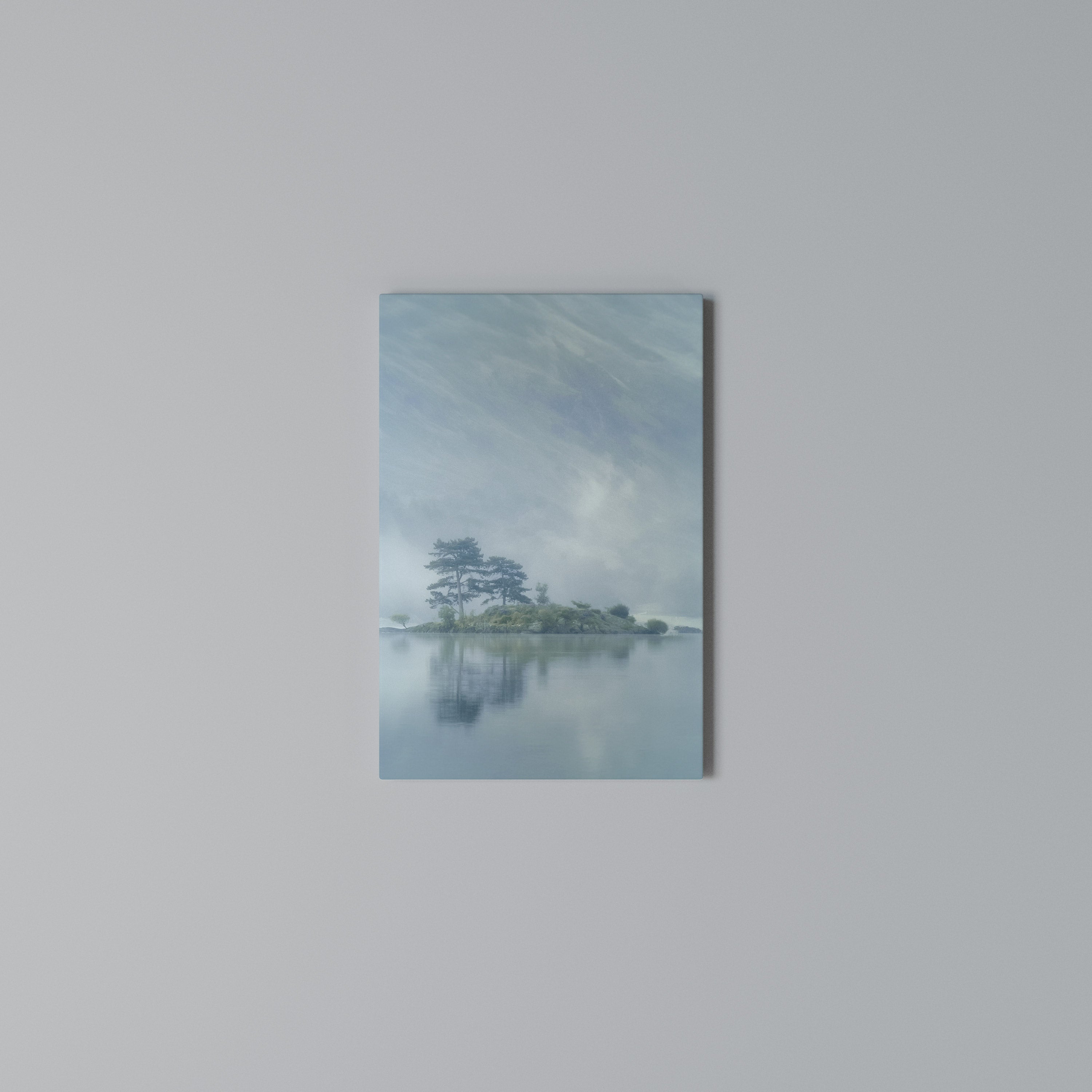 SILVER LAKE Quadro em tela vertical