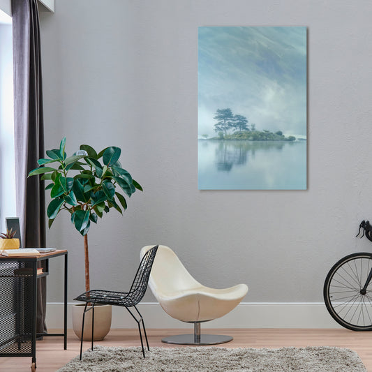 SILVER LAKE Quadro em tela vertical