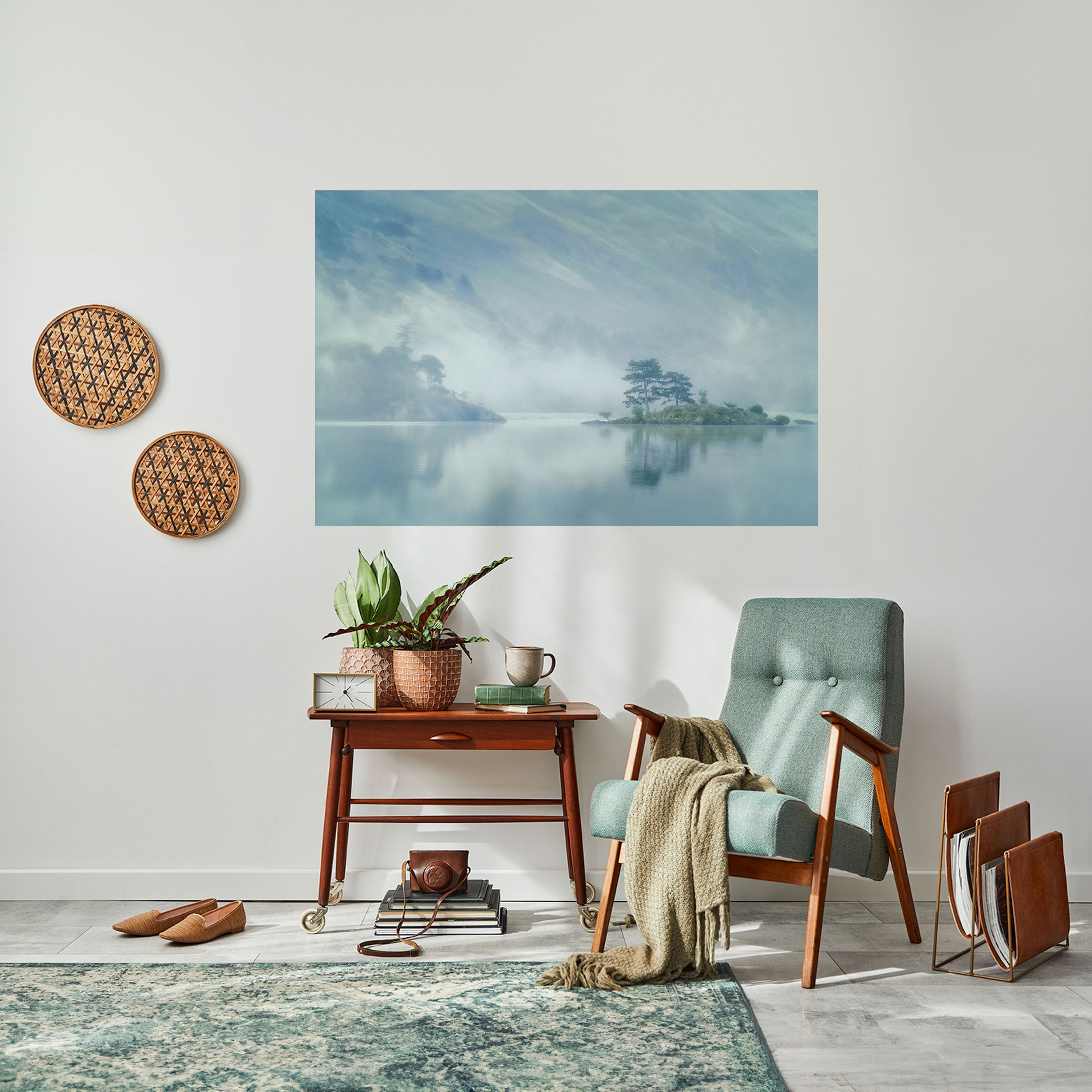 SILVER LAKE Peel and Stick Horizontal Poster